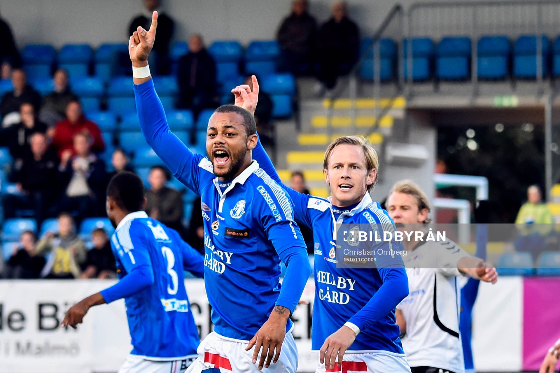 Trelleborgs Salif Camara Jönsson jublar