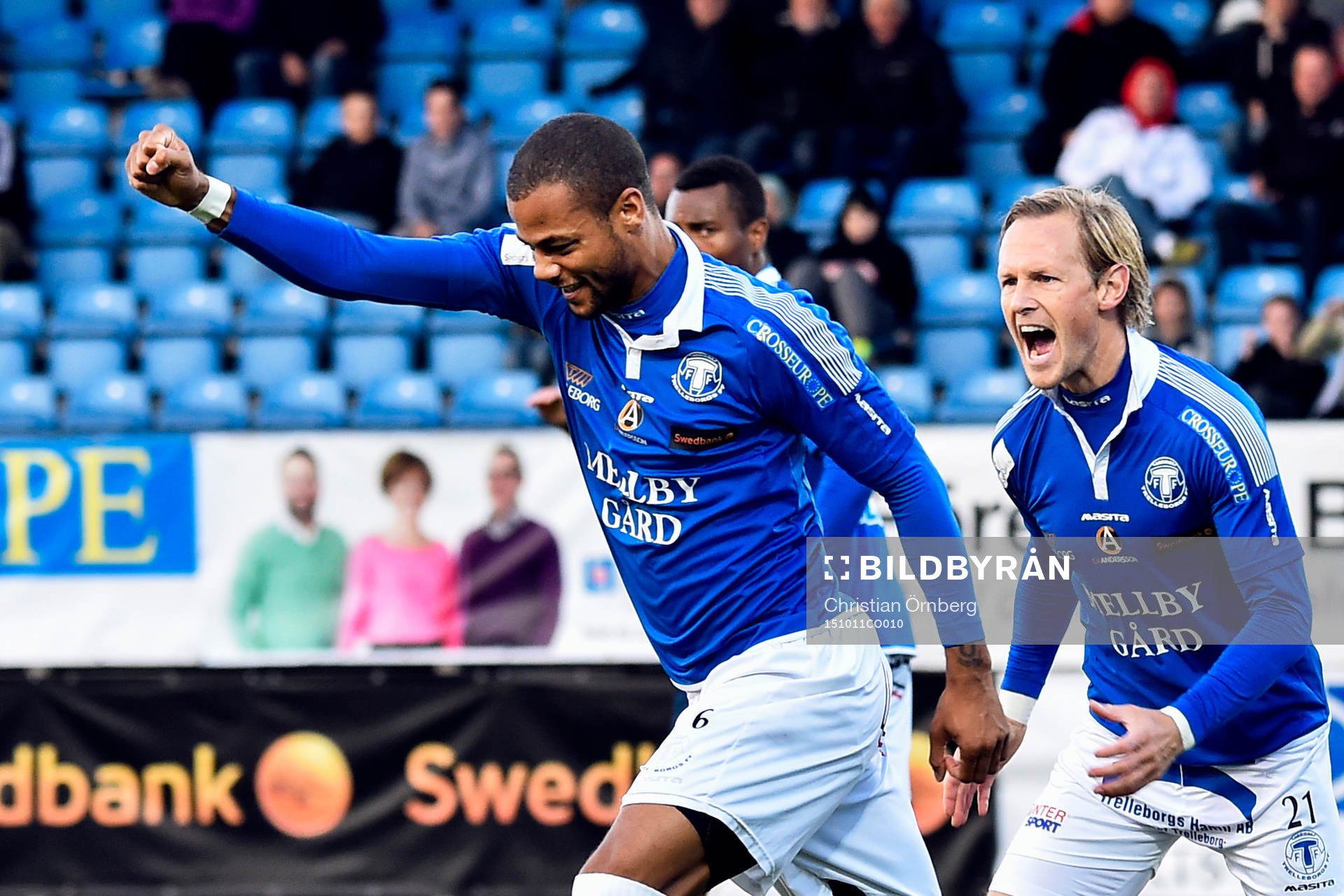 Trelleborgs Salif Camara Jönsson jublar