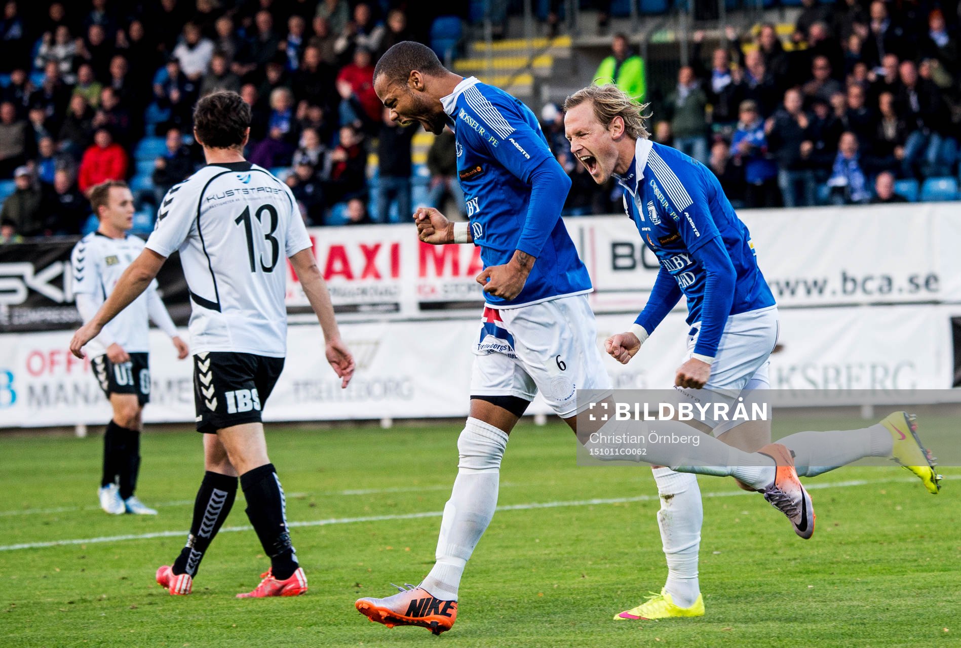 Trelleborgs Salif Camara Jönsson och Magnus Andersson