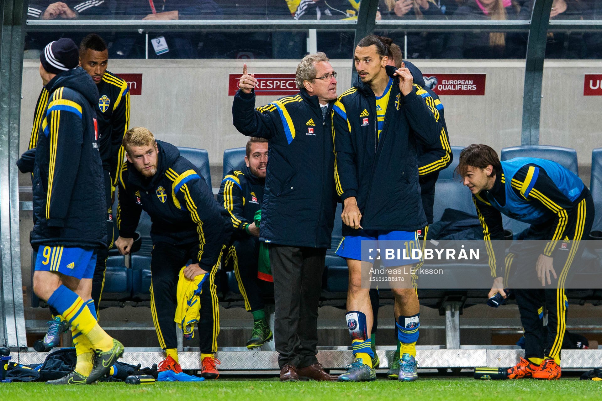Sveriges förbundskapten Erik Hamrén och Zlatan Ibrahimovic
