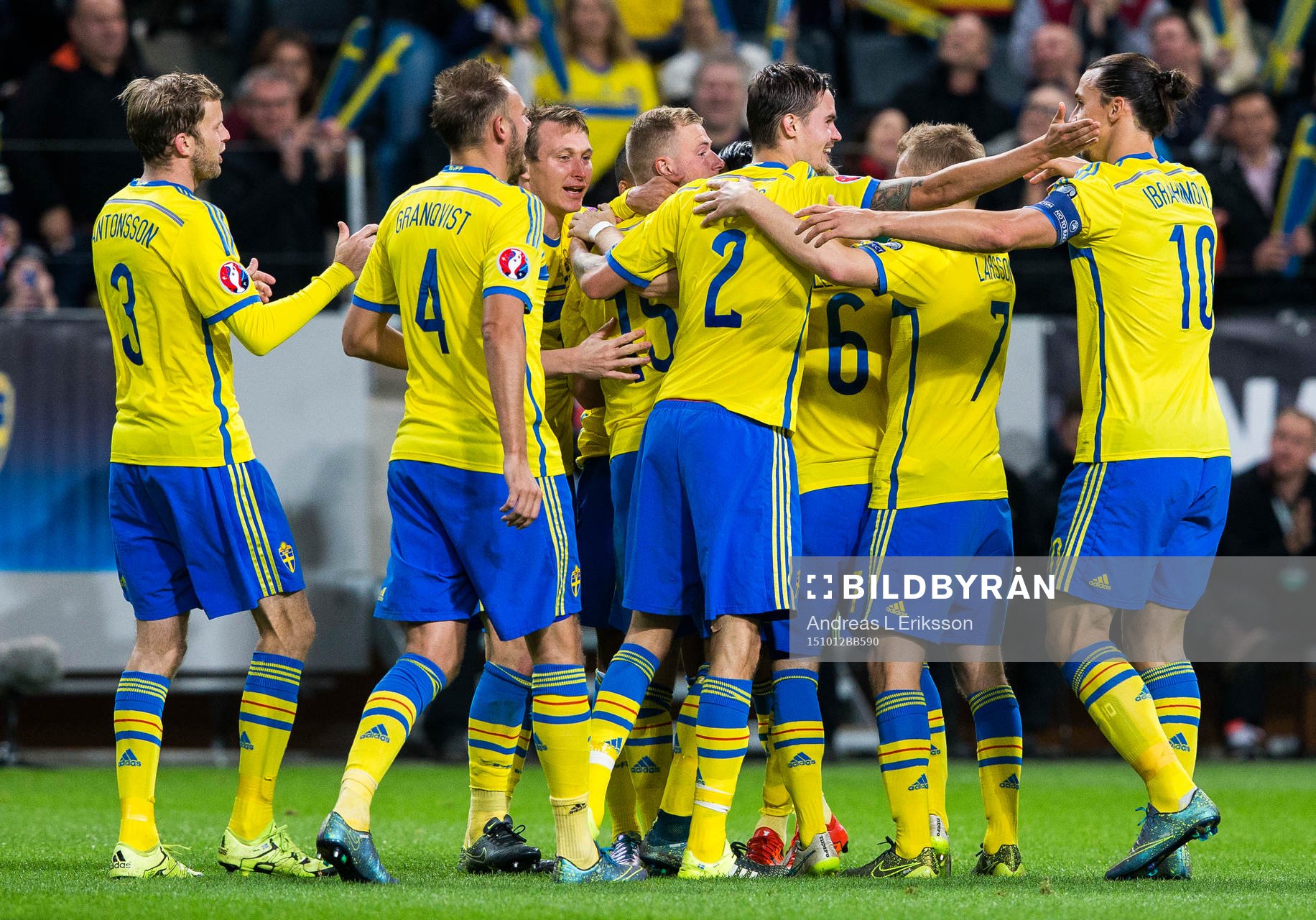 Sveriges Mikael Antonsson, Andreas Granqvist, Kim