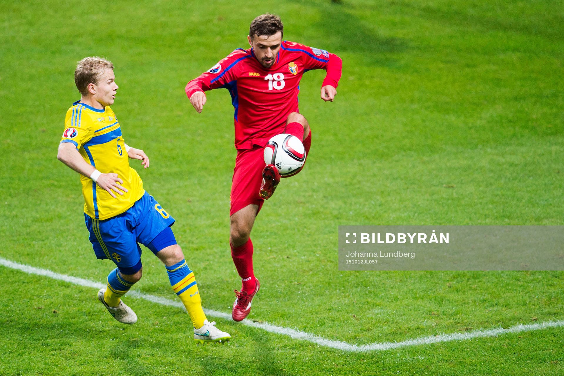Sveriges Oscar Lewicki och Moldaviens Artur Patraş