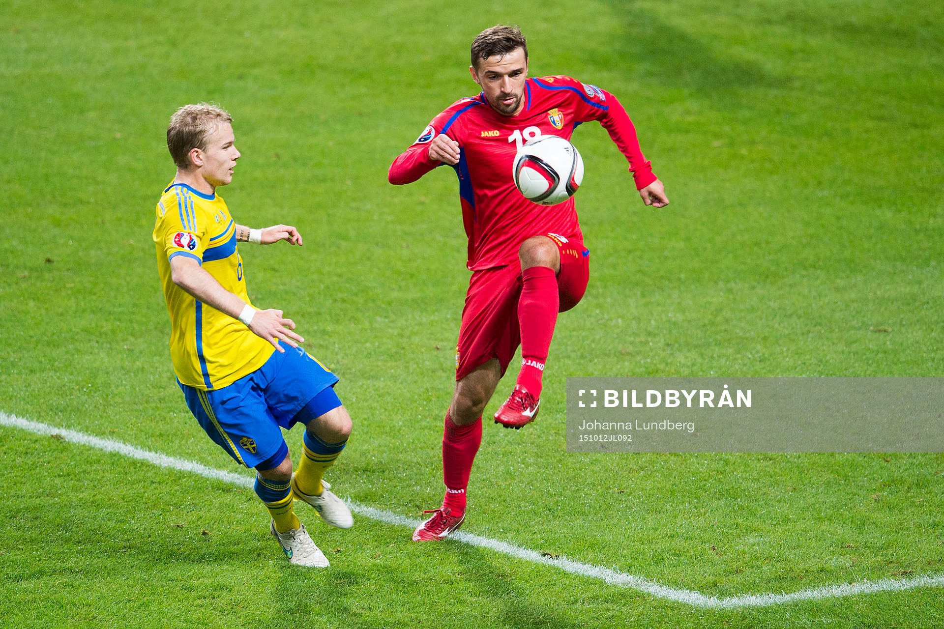 under fotbollsmatchen i EM-kvalet mellan Sverige och