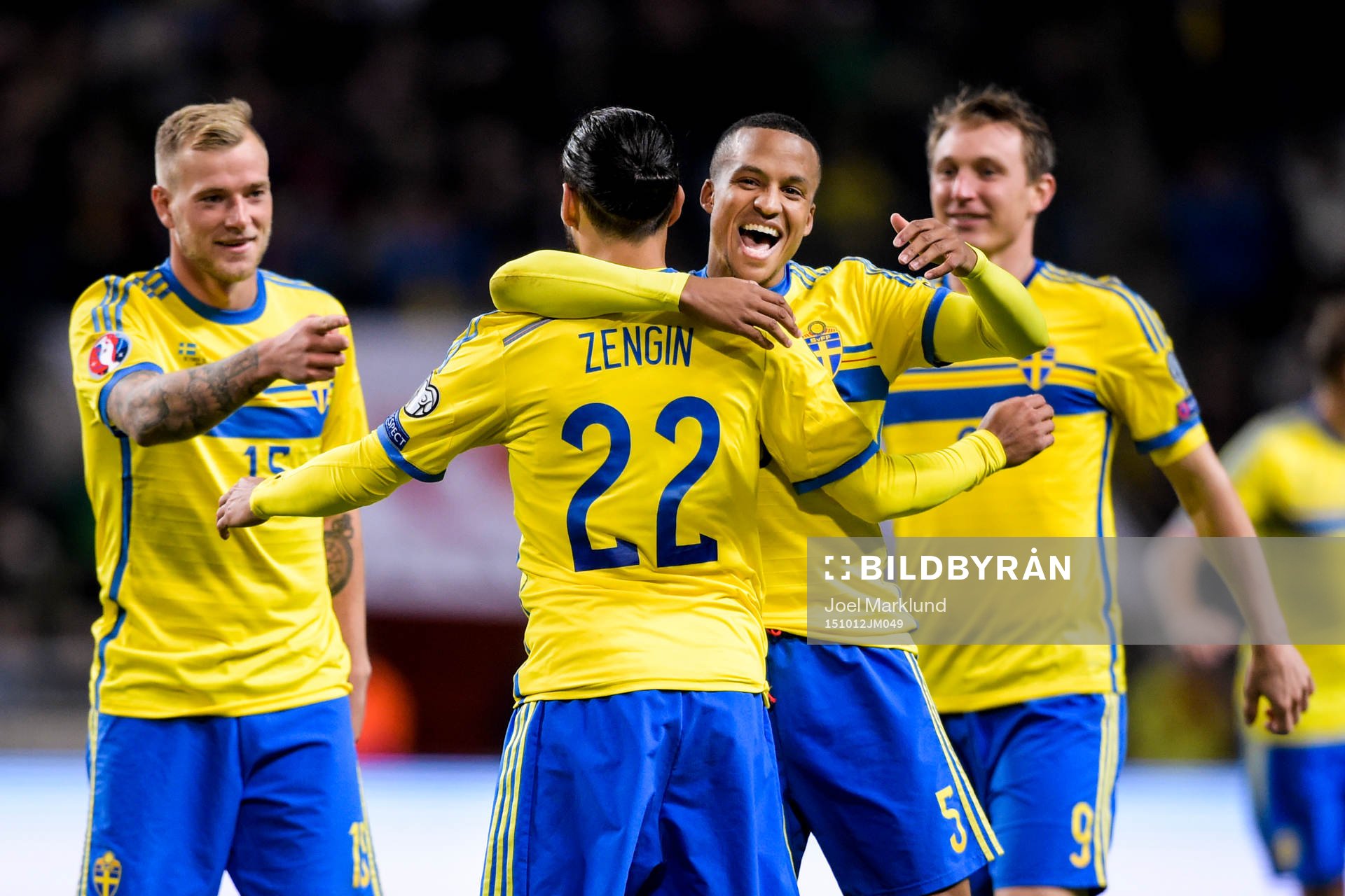Sveriges John Guidetti, Martin Olsson, Kim Källström