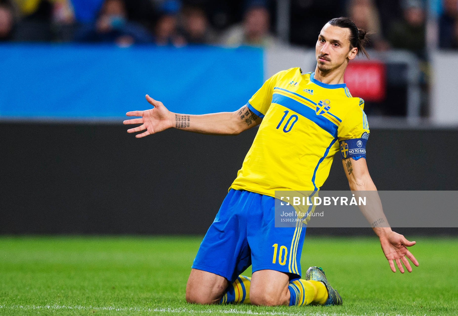 Sveriges Zlatan Ibrahimovic reagerar