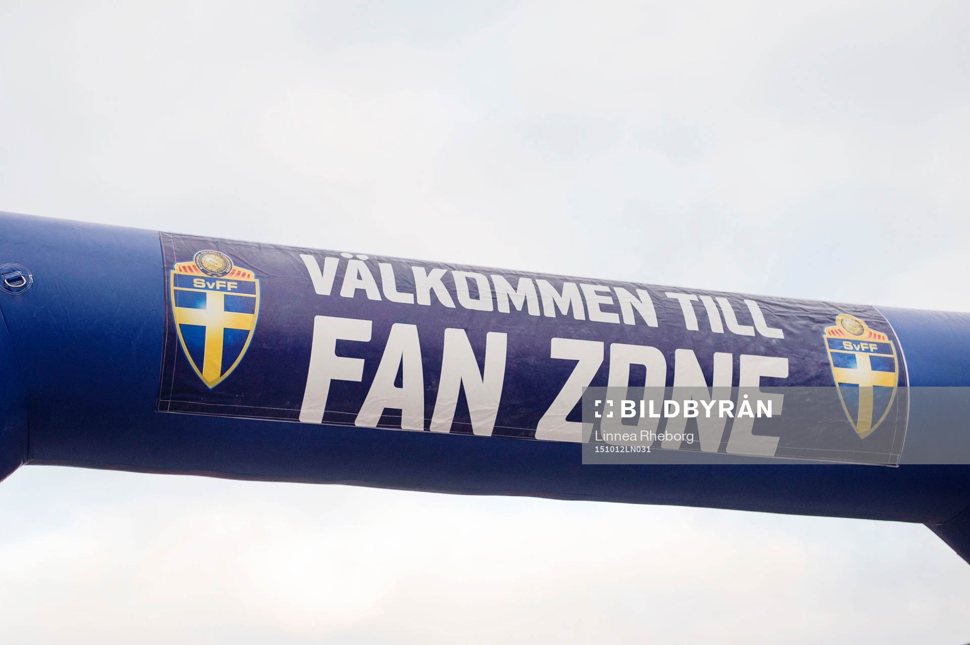 En skylt när man går in till Fan Zone