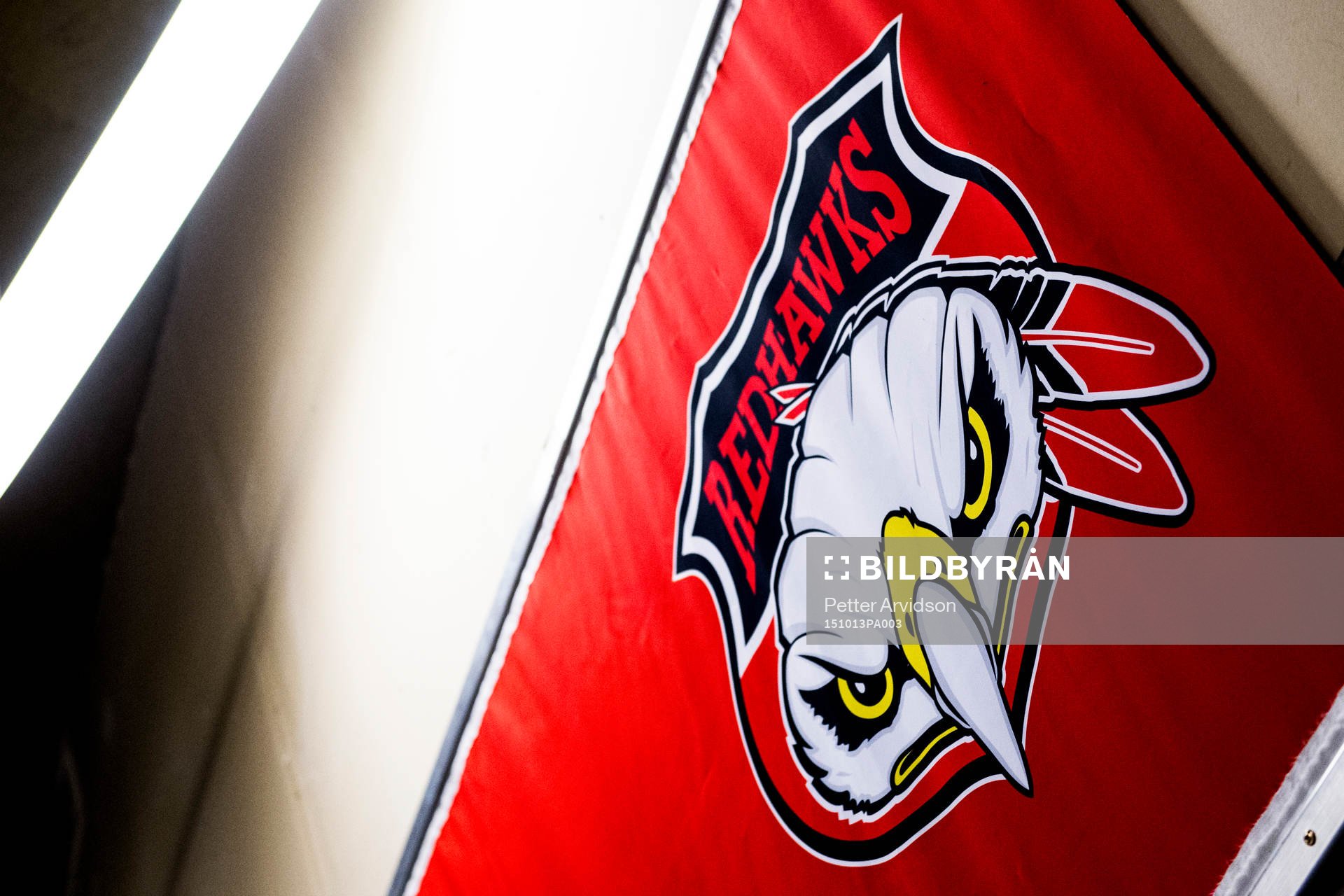 Malmö Redhawks klubbmärke på en vepa