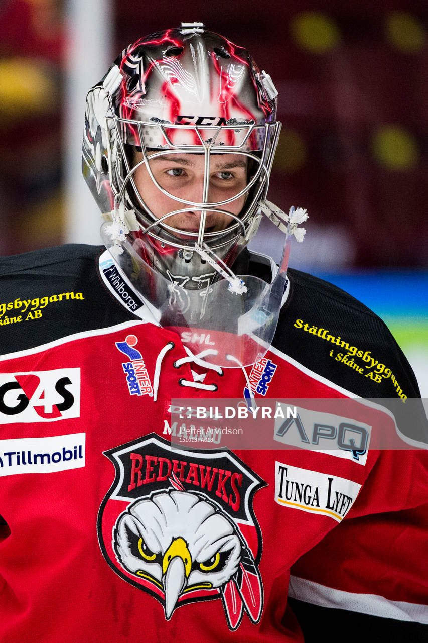Malmö Redhawks målvakt Tim Hultstrand