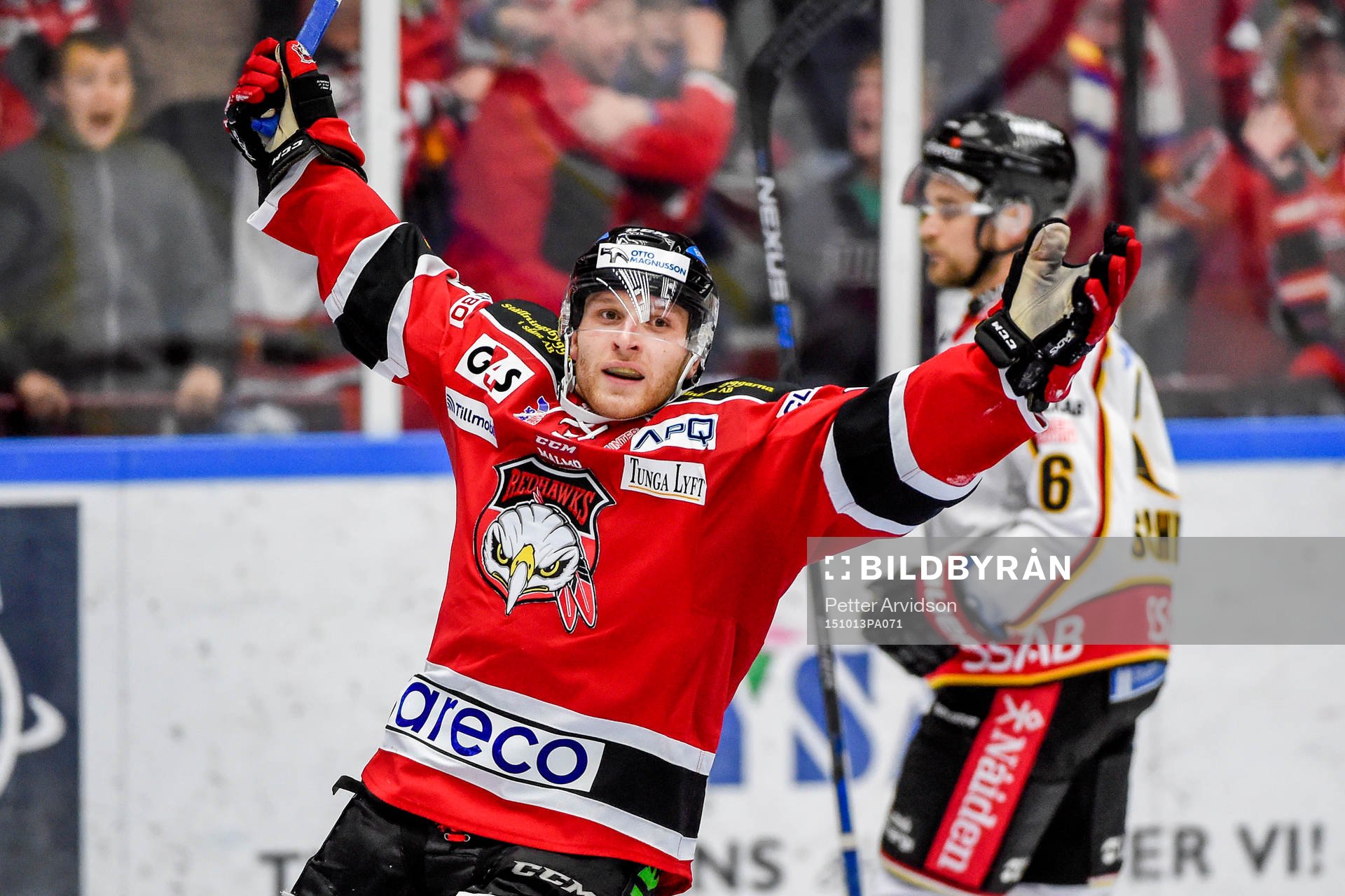 Malmö Redhawks Frederik Storm jublar