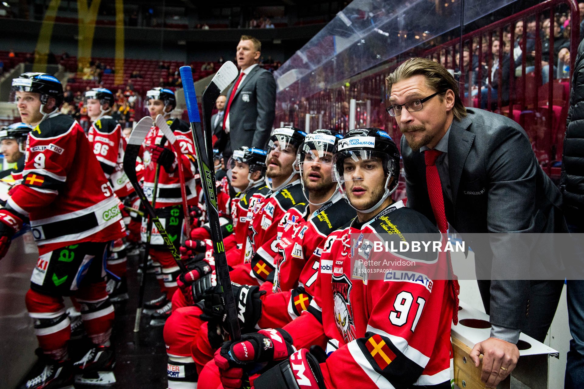 Malmö Redhawks Björn Svensson och tränare Björn