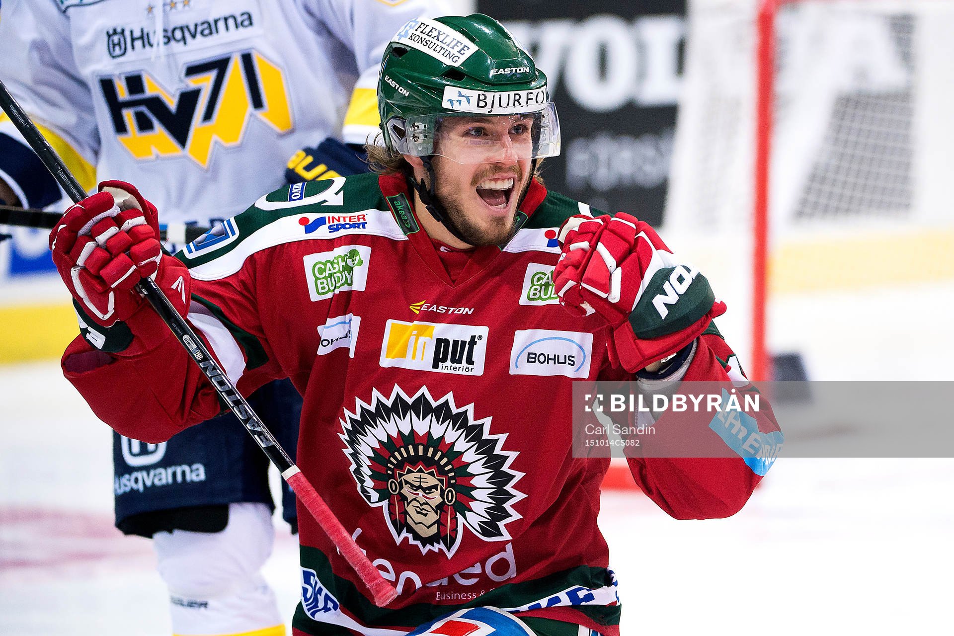 Frölundas Sebastian Stålberg jublar