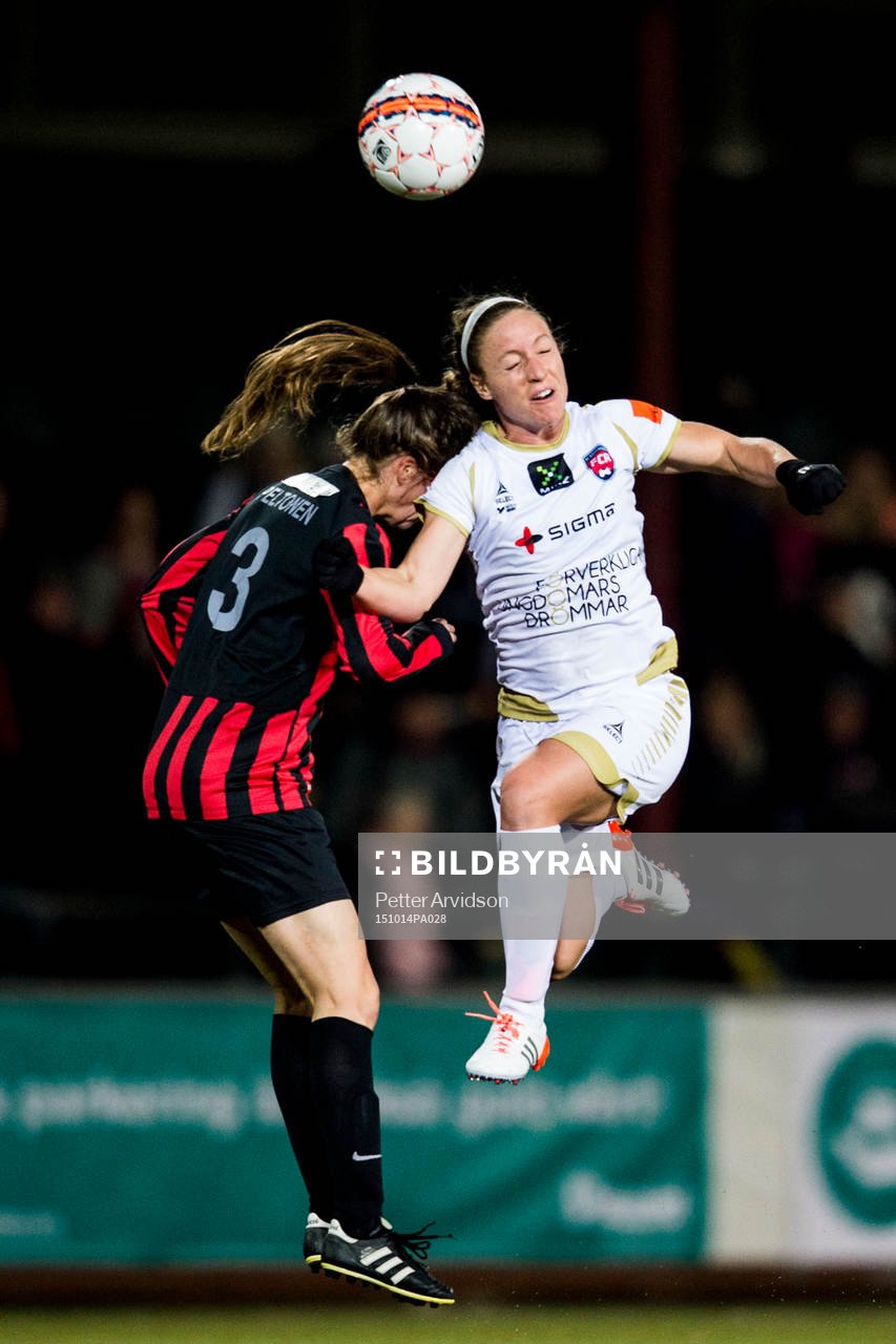 Rosengårds Josee Belanger och Vantaas Tiia Peltonen i