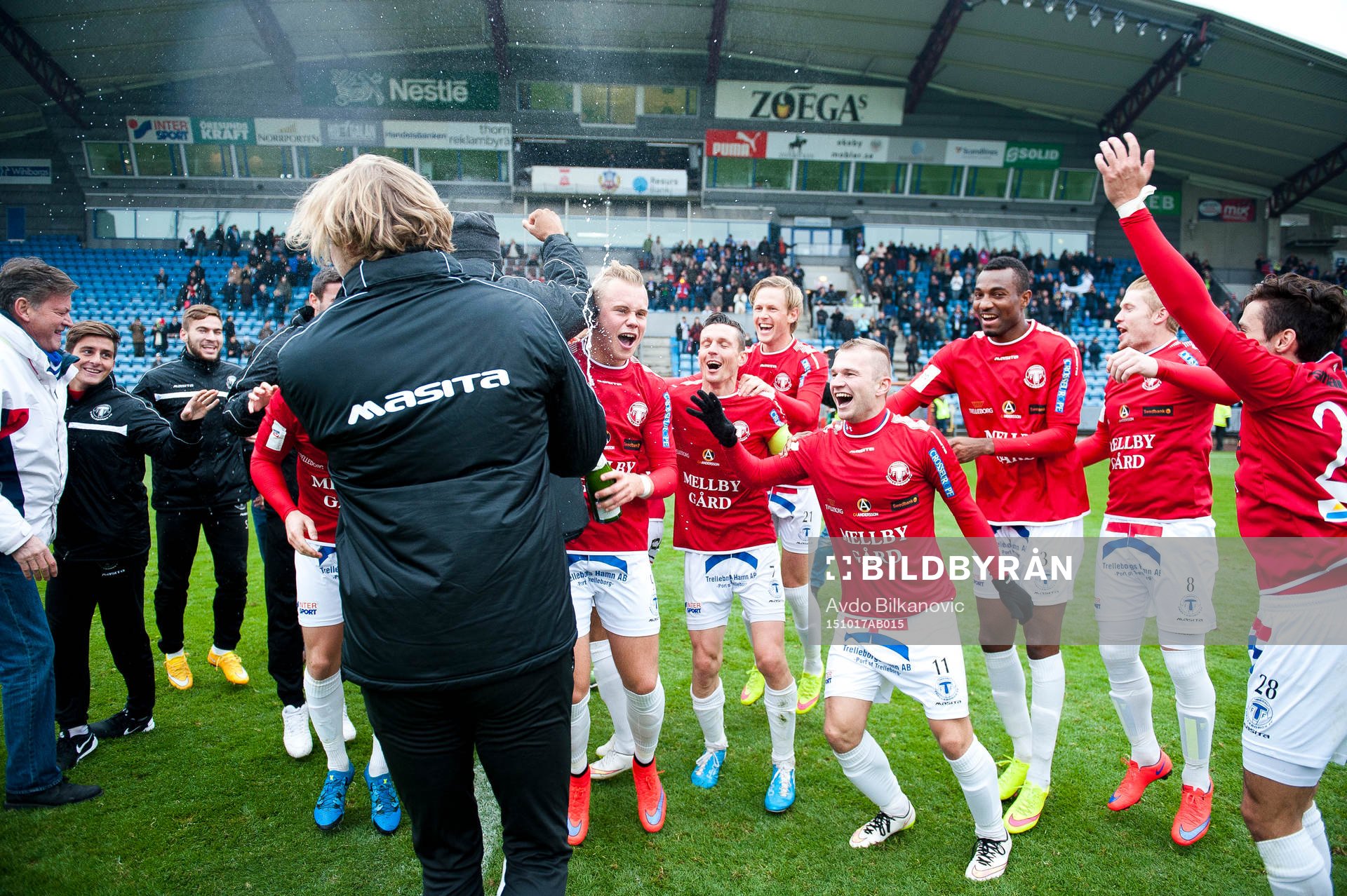 Trelleborgs spelare jublar