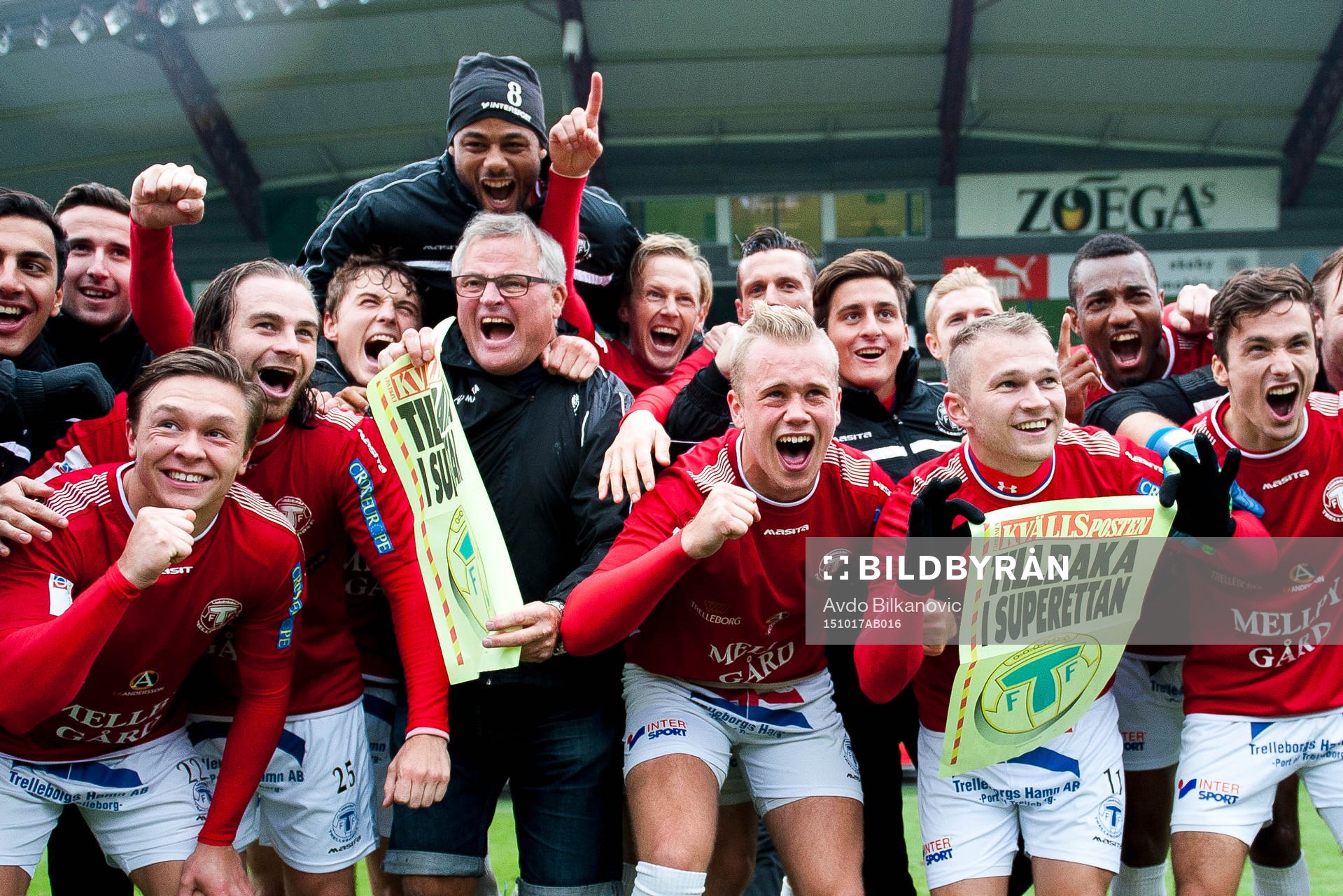 Trelleborgs spelare jublar