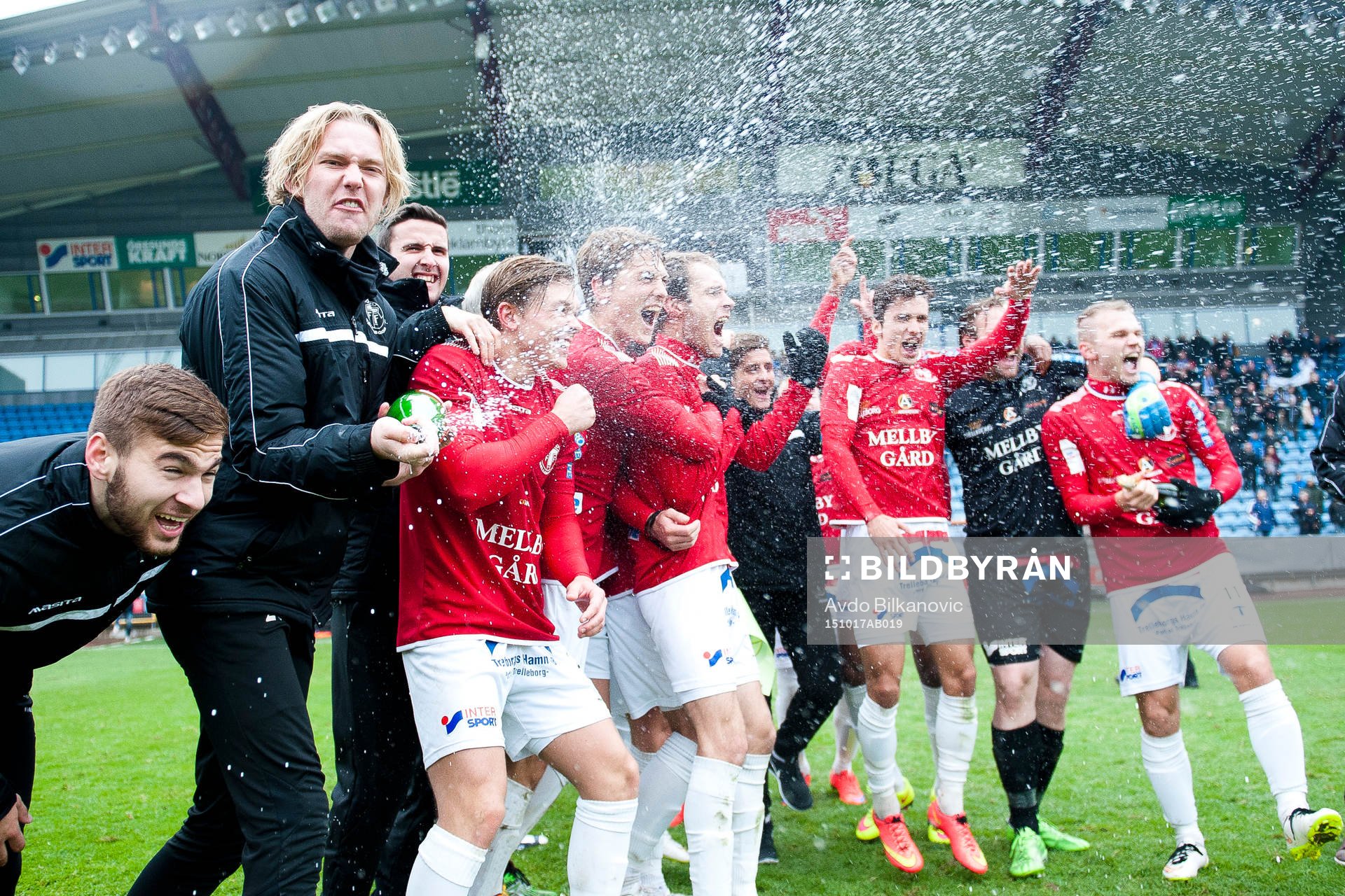 Trelleborgs spelare jublar