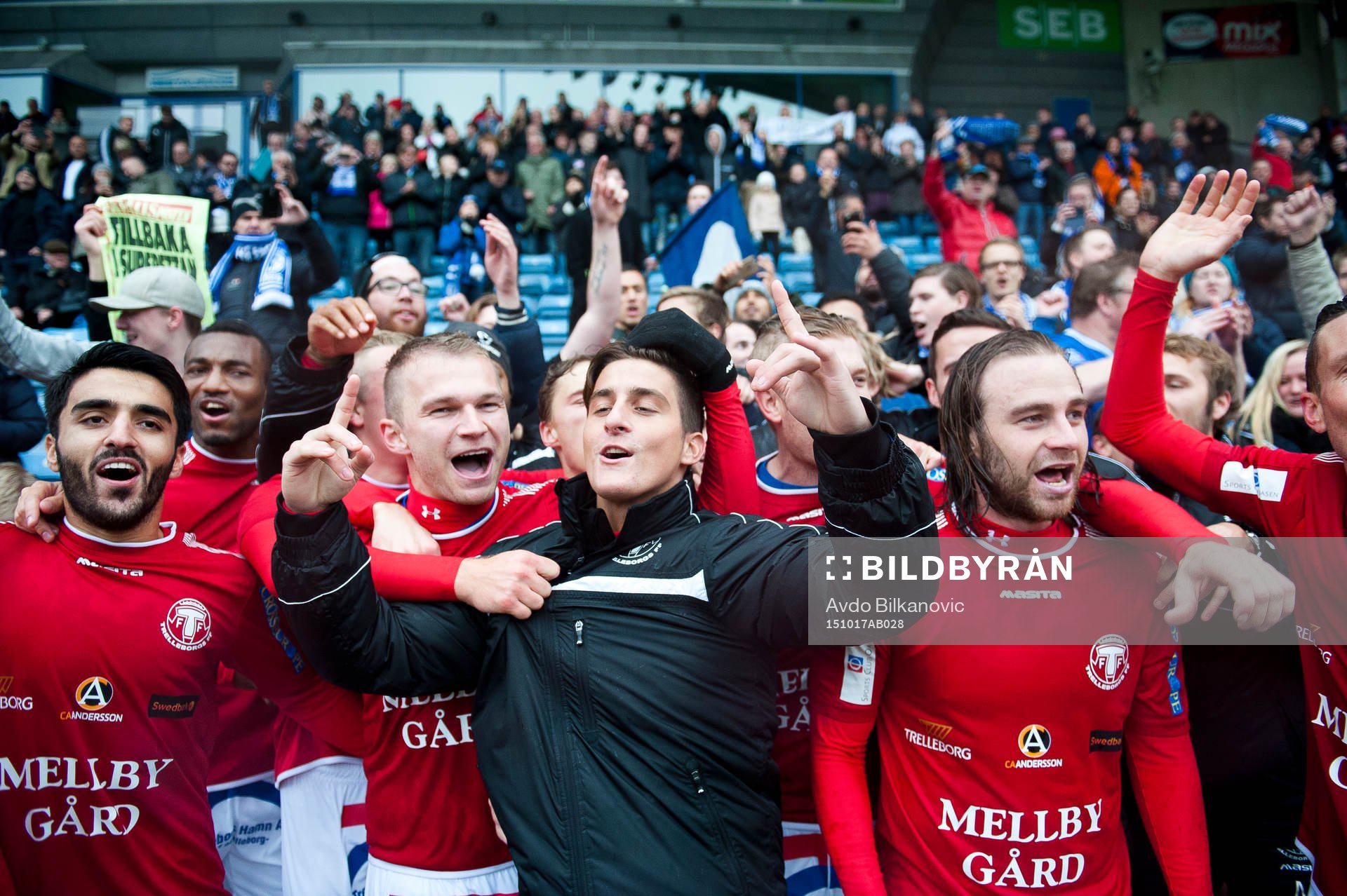 Trelleborgs spelare jublar