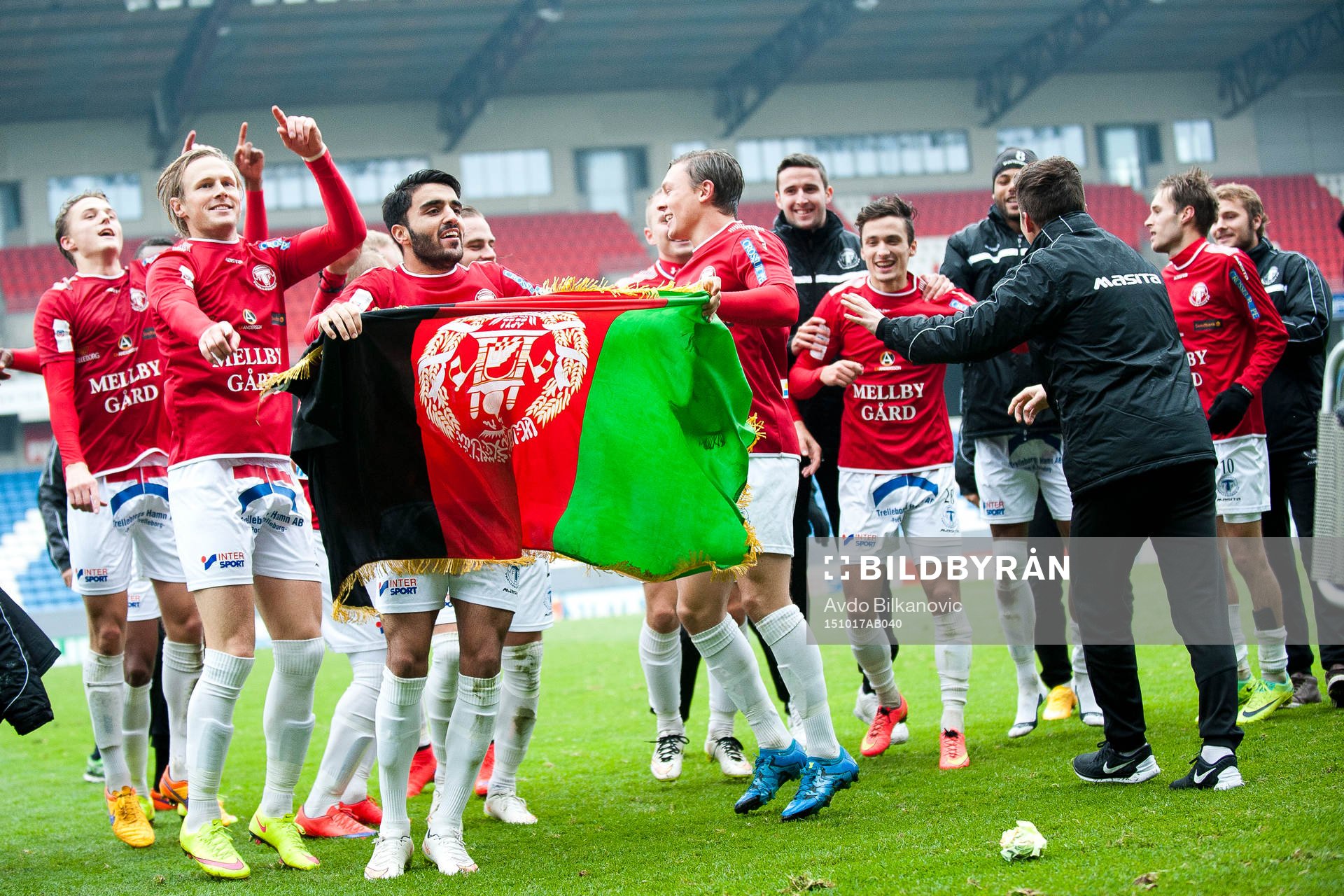 Trelleborgs spelare jublar