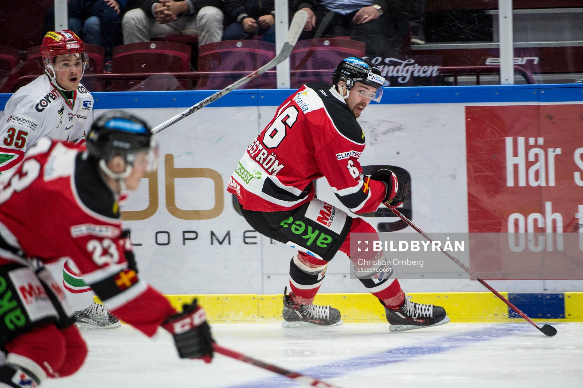 Malmö Redhawks Magnus Häggström och Christoffer Forsberg