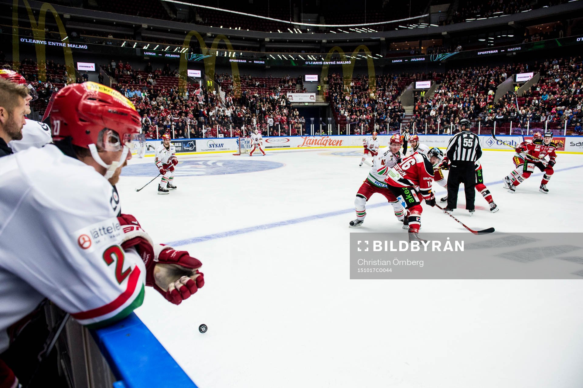 Malmö Redhawks Magnus Häggström och Modos Carl