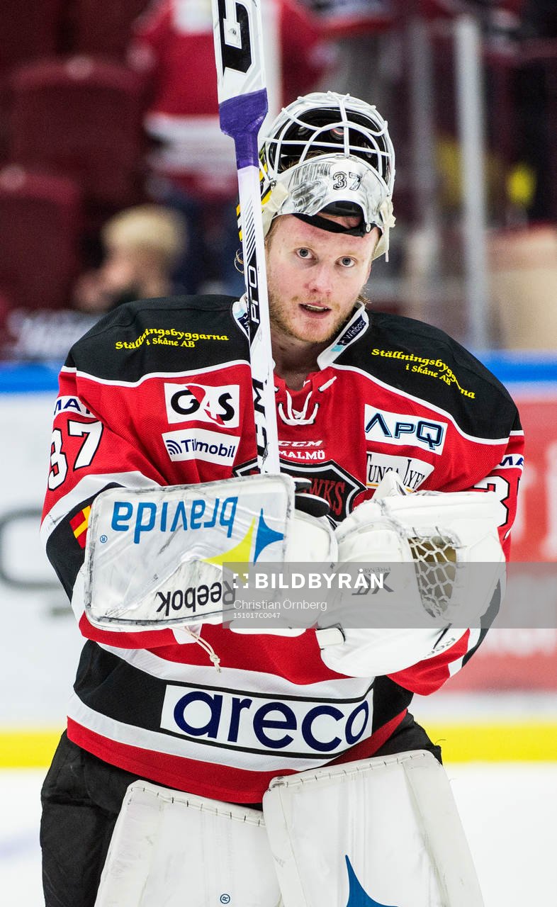 Malmö Redhawks målvakt Jonas Gunnarsson