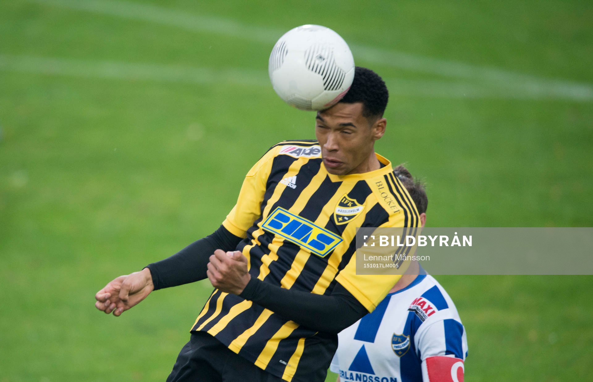 IFK Hässleholms Kevin Thompsoni kvalmatchen till division