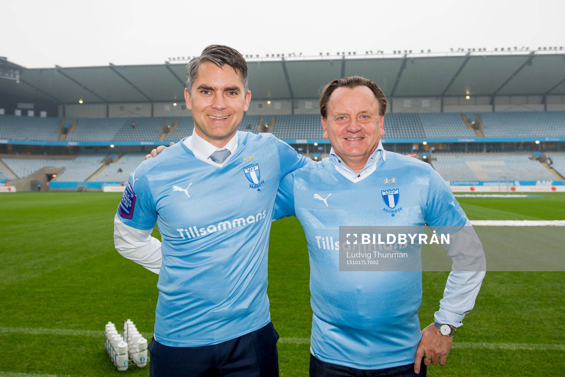 Malmö FFs VD Niclas Carlnén och Rörläggarens VD Tommy