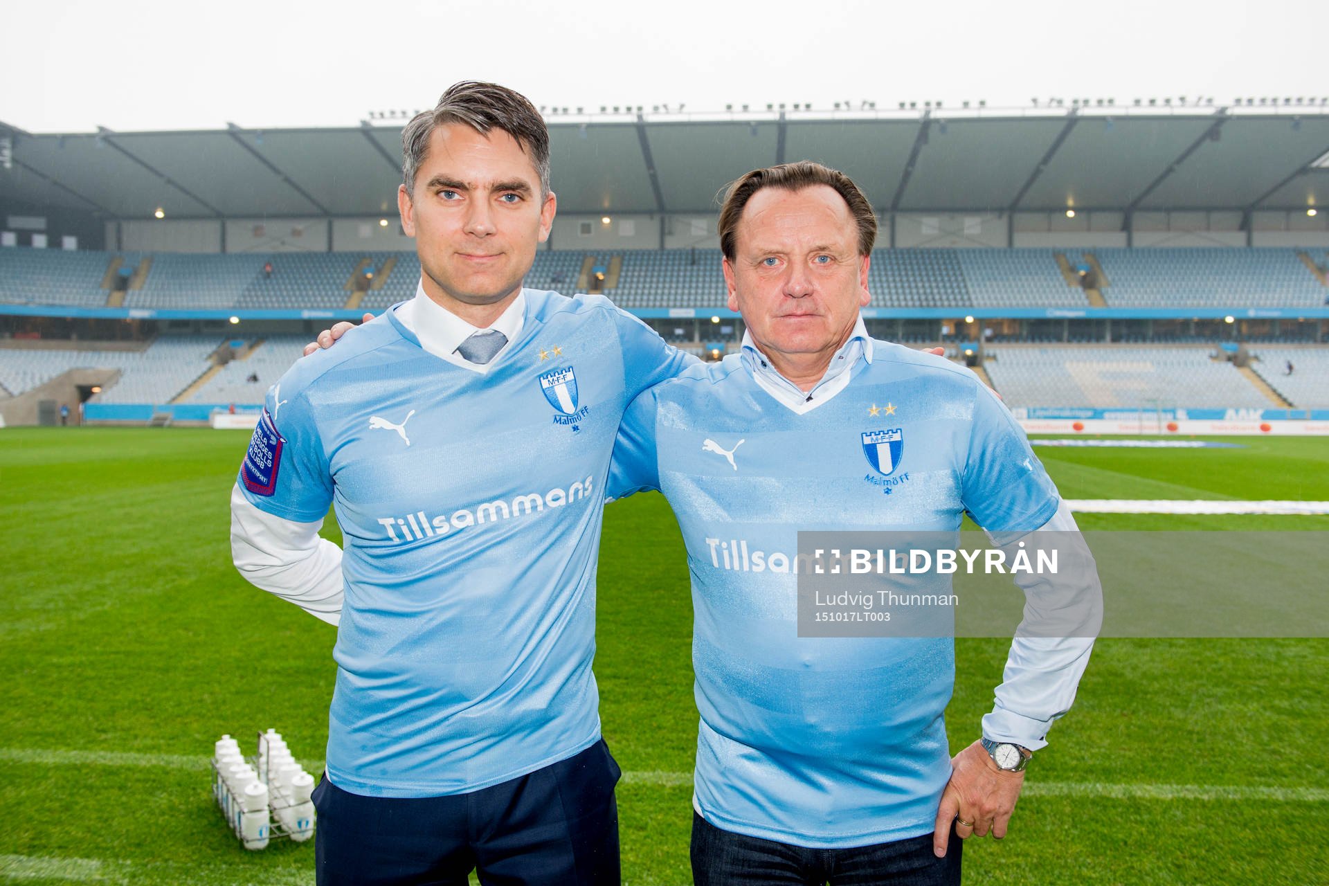 Malmö FFs VD Niclas Carlnén och Rörläggarens VD Tommy