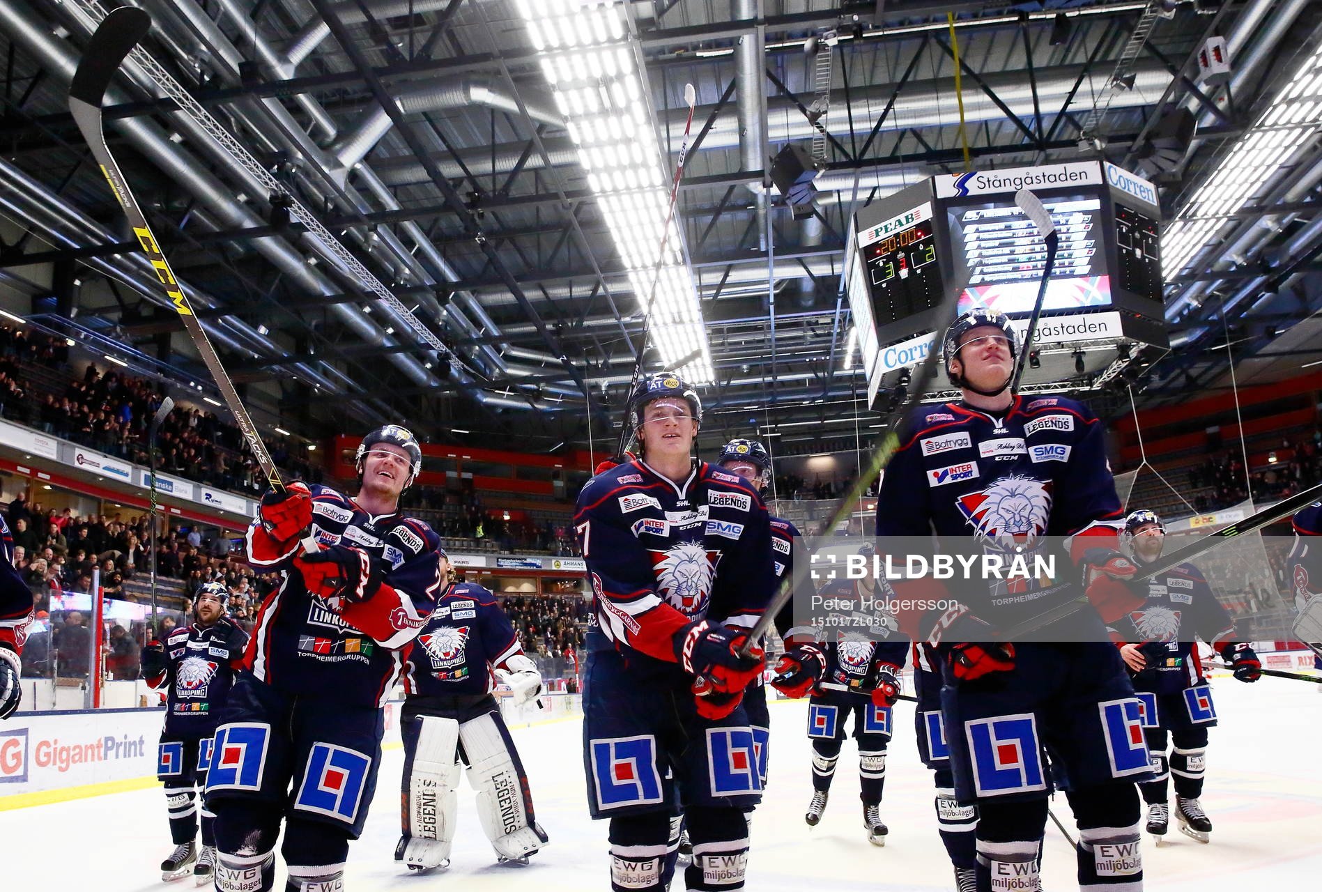 Linköpings spelare jublar