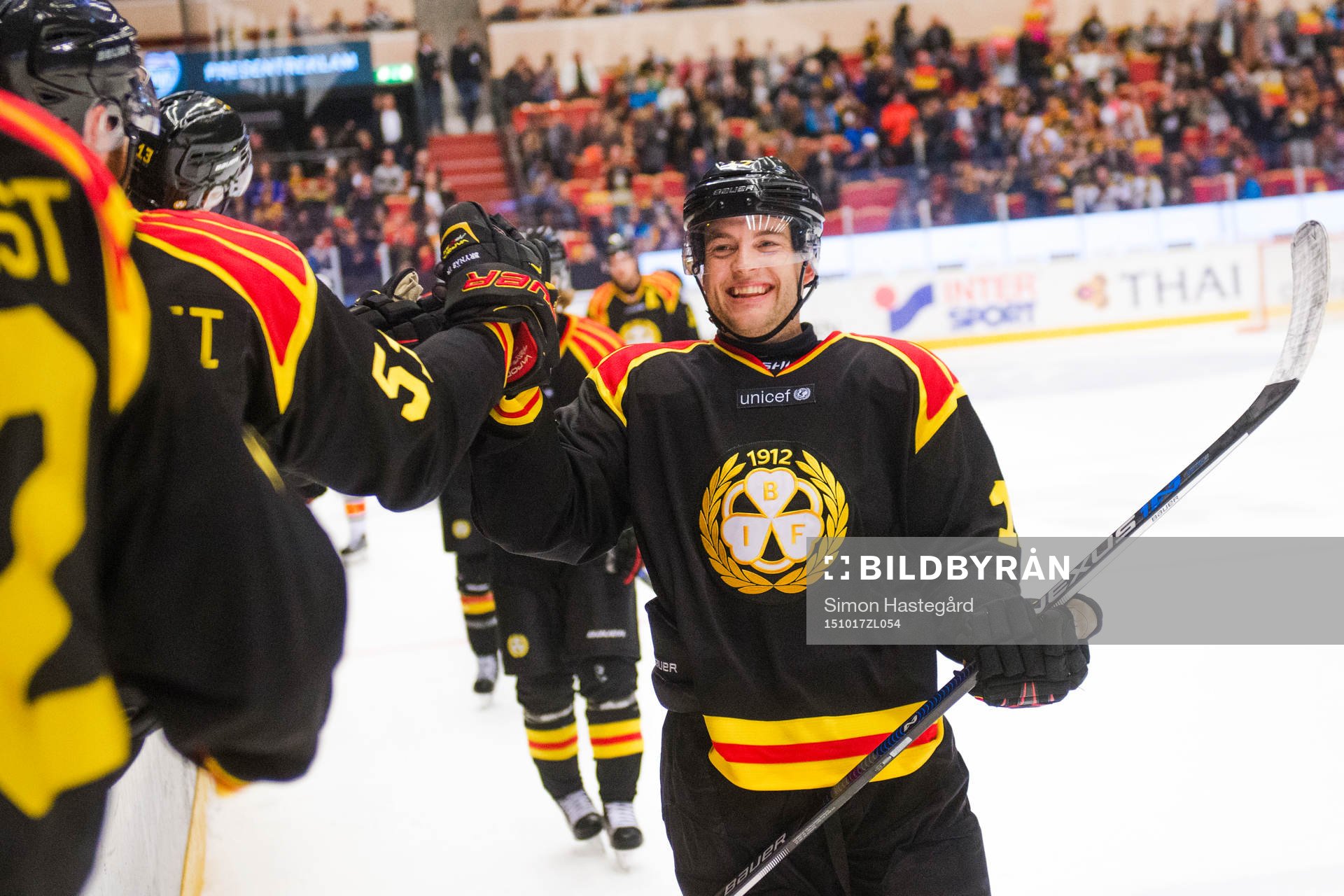 Brynäs Pathrik Westerholm jublar