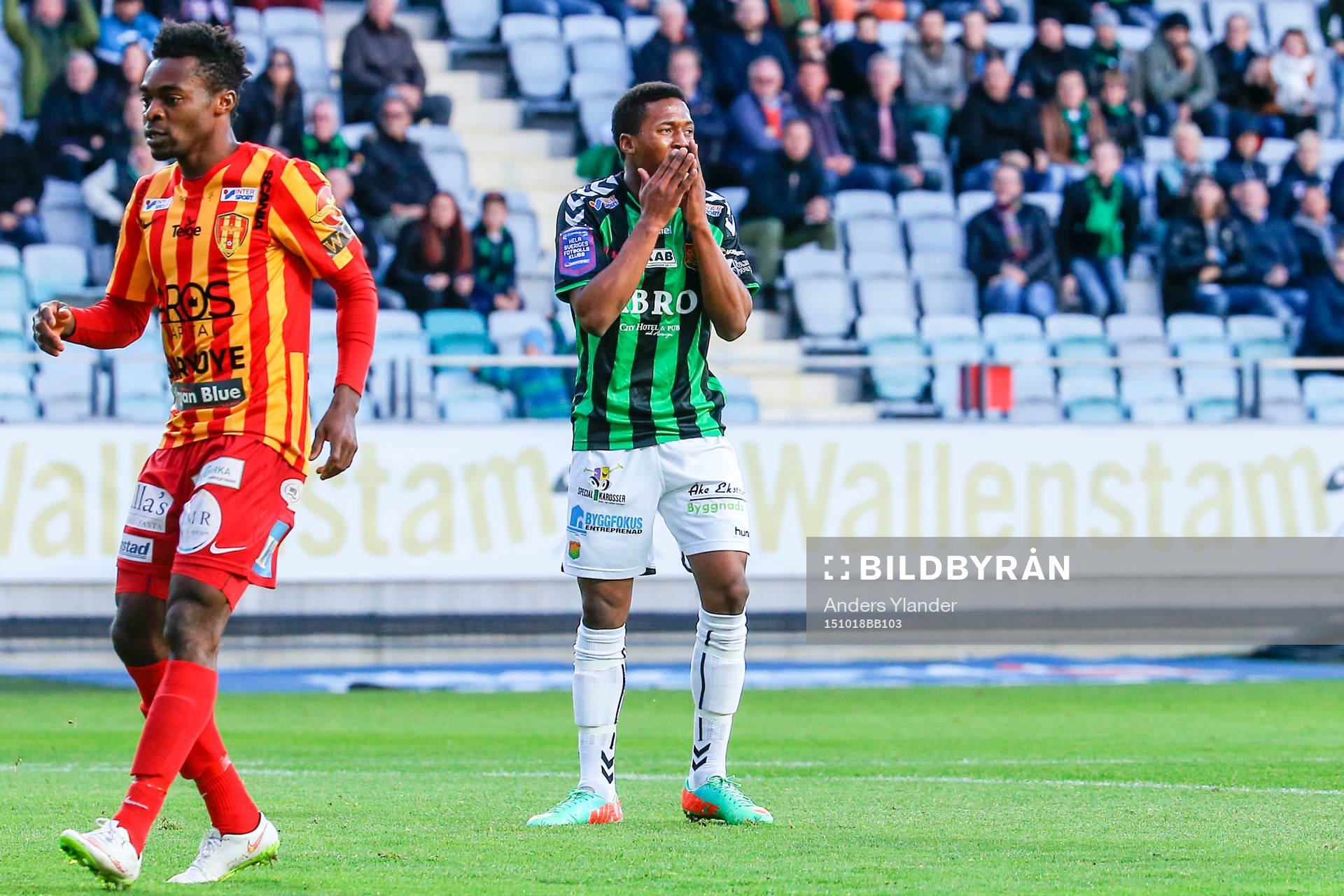 under fotbollsmatchen i Superettan mellan GAIS och