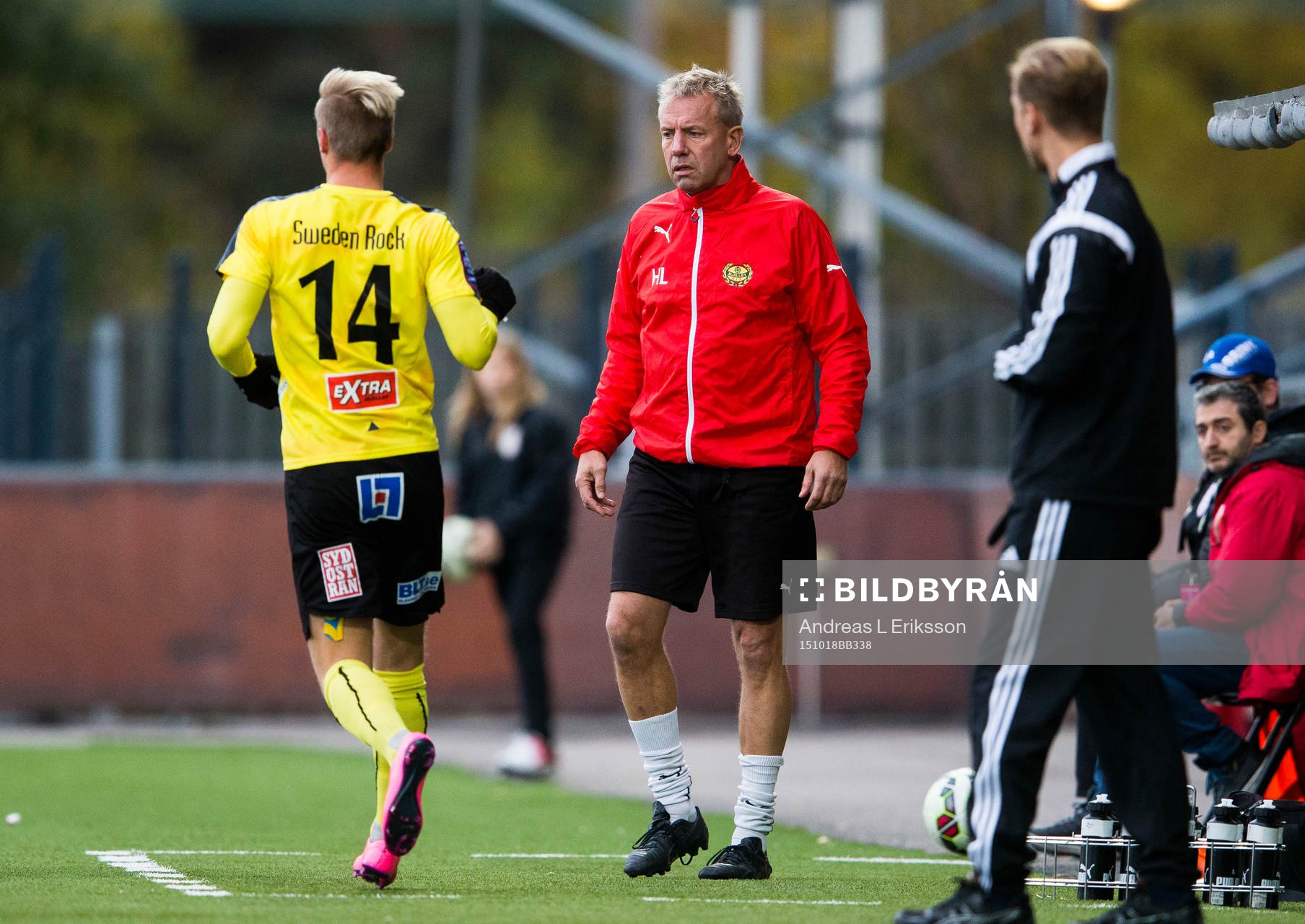Mjällbys Mattias Håkansson och Mjällbys tränare Hans
