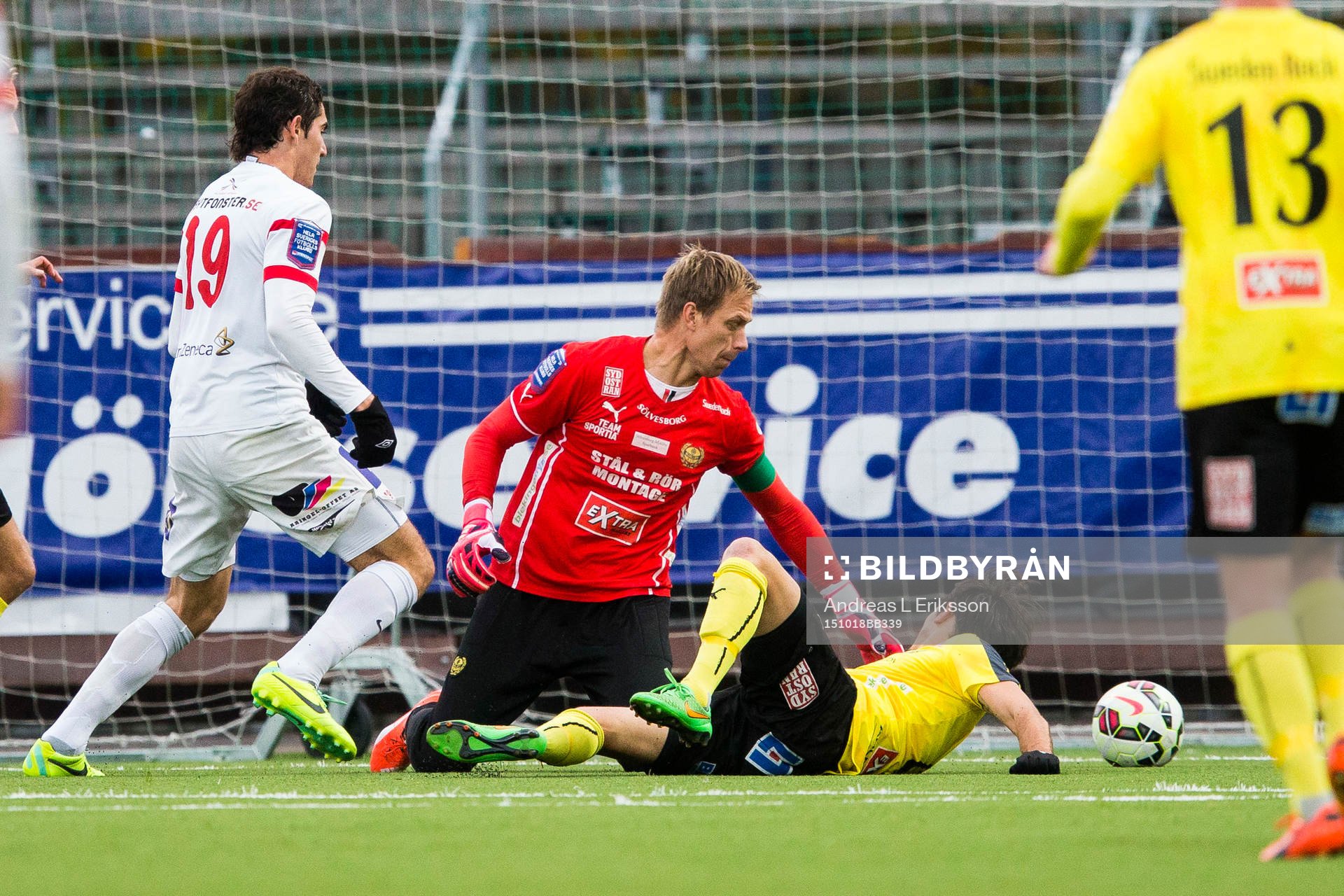 Assyriskas Gustavo Ezequiel Blanco Leschuk med en målchans