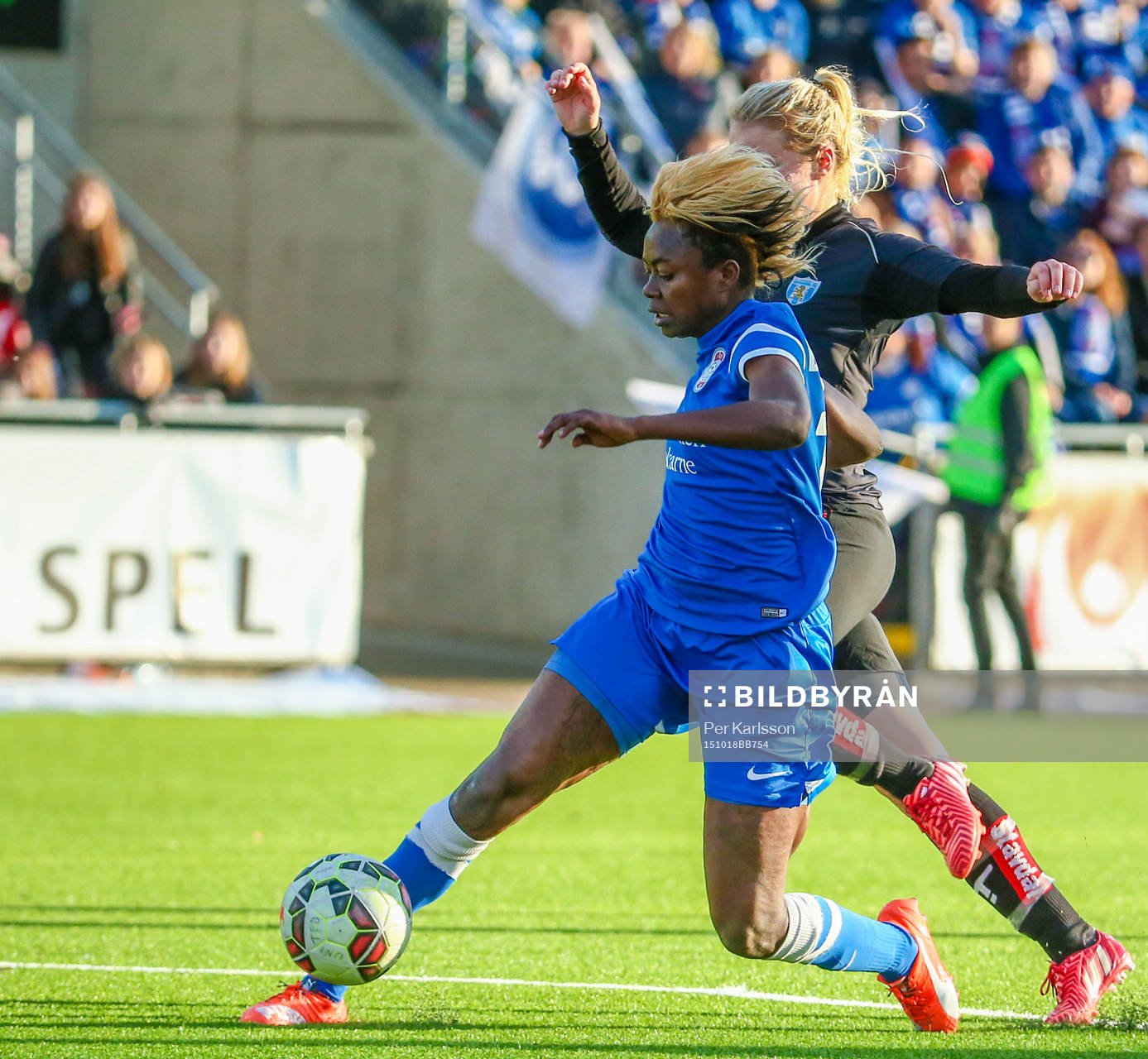 Eskilstuna Uniteds Gaelle Enganamouit förarbete till 2-0