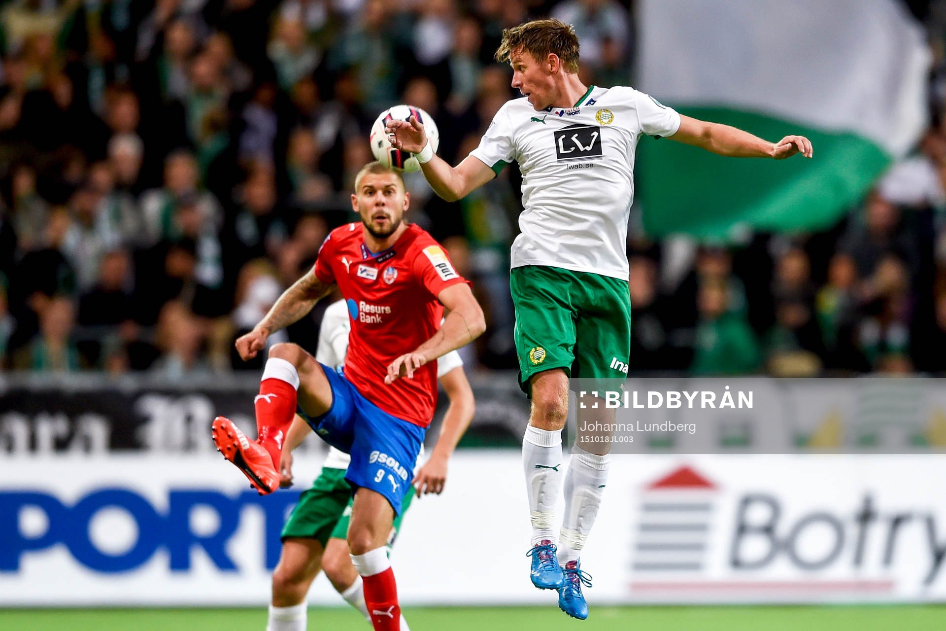 Helsingborgs Robin Simovic och Hammarbys Jan Gunnar Solli