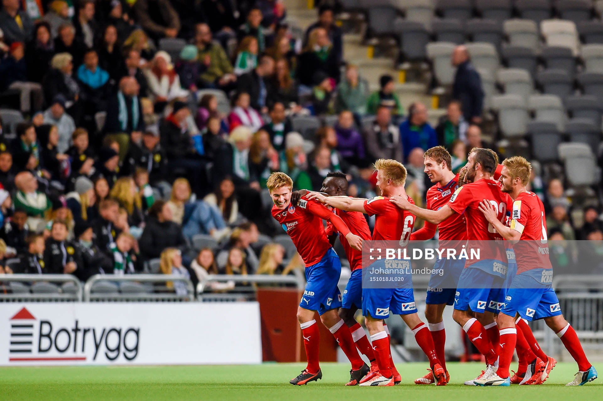 Helsingborgs spelare jublar
