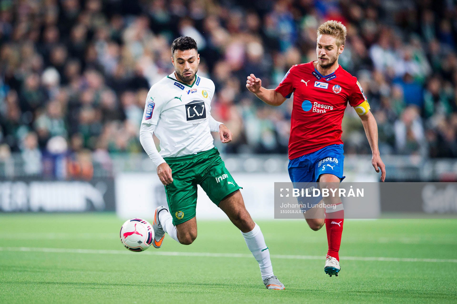 Hammarbys Imad Khalili och Helsingborgs Johan Mårtensson