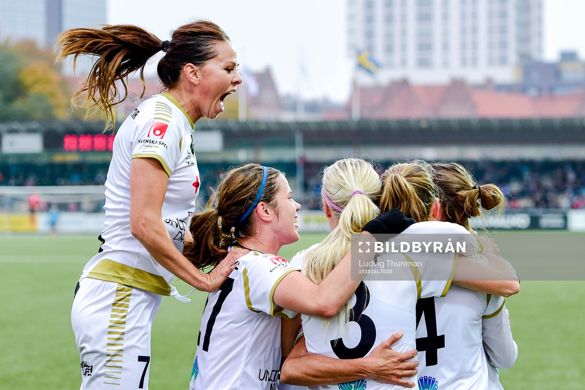 Rosengårds Sara Björk Gunnarsdottir jublar