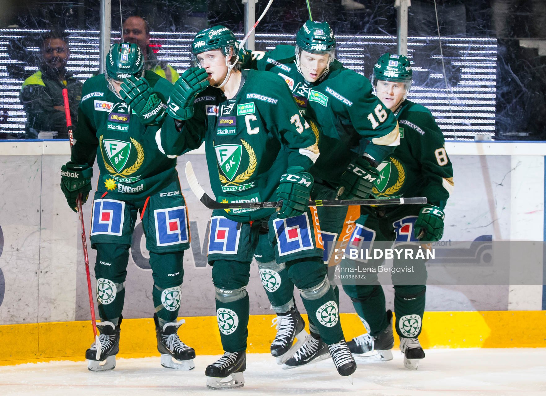 Färjestads Magnus Nygren, Johan Ryno   och Mikael