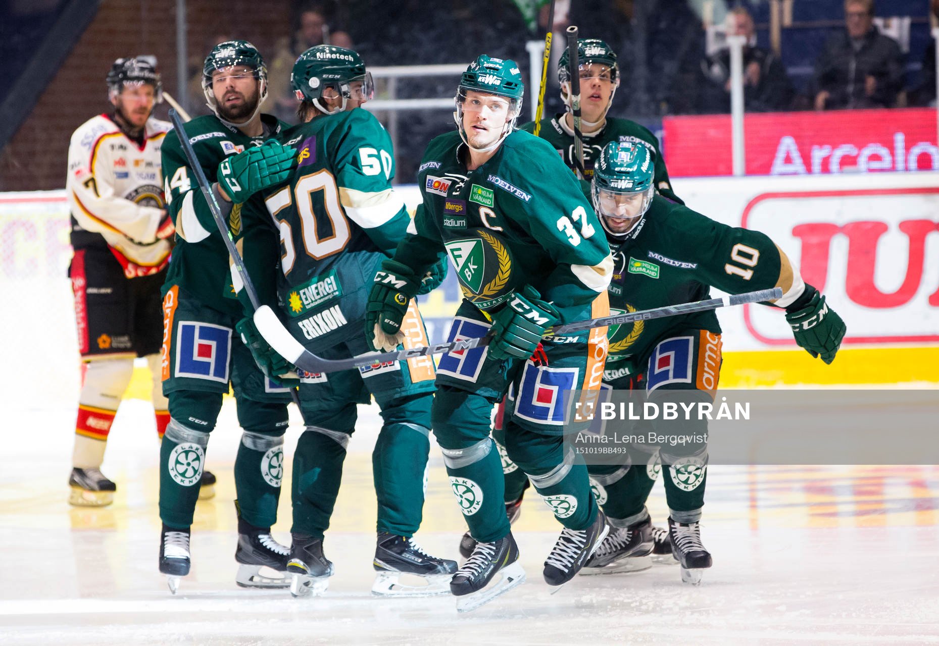 Färjestads Milan Gulas, Sebastian Erixo, Magnus Nygren,