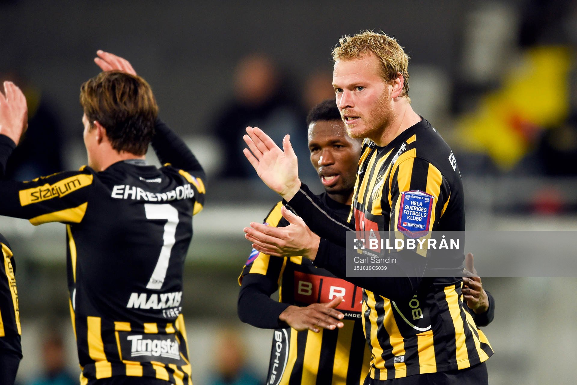 Häckens Michiel Hemmen firar efter 2-1 under fotbollsmatchen i Allsvenskan mellan Häcken och Gif Sundsvall den 19 oktober 2015 i Göteborg.