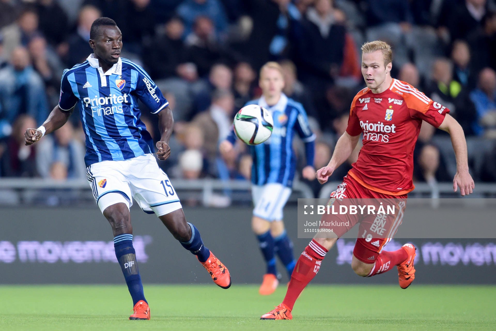 Djurgårdens Omar Colley och IFK Göteborgs Gustav Engvall