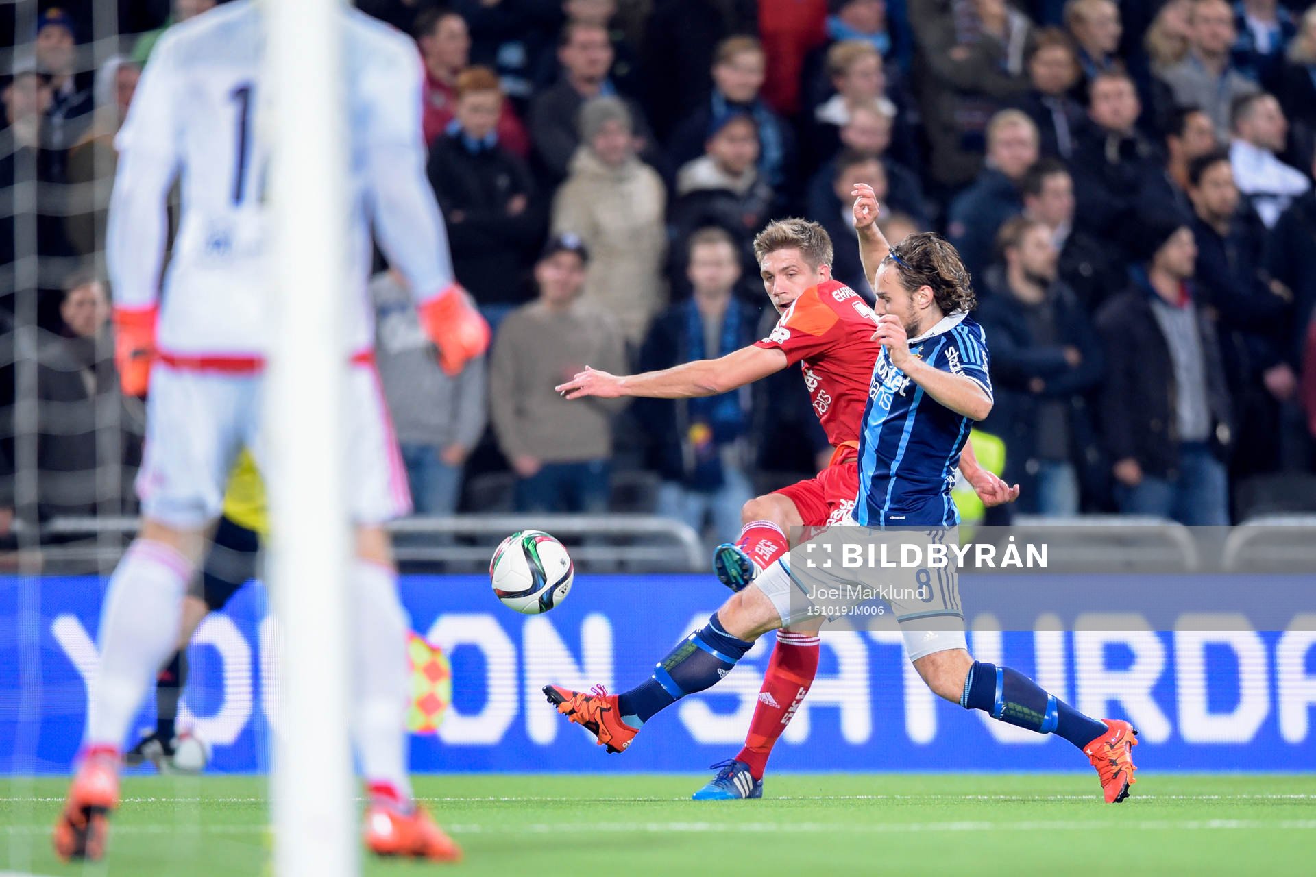IFK Göteborgs Mikael Boman och Djurgårdens Kevin Walker