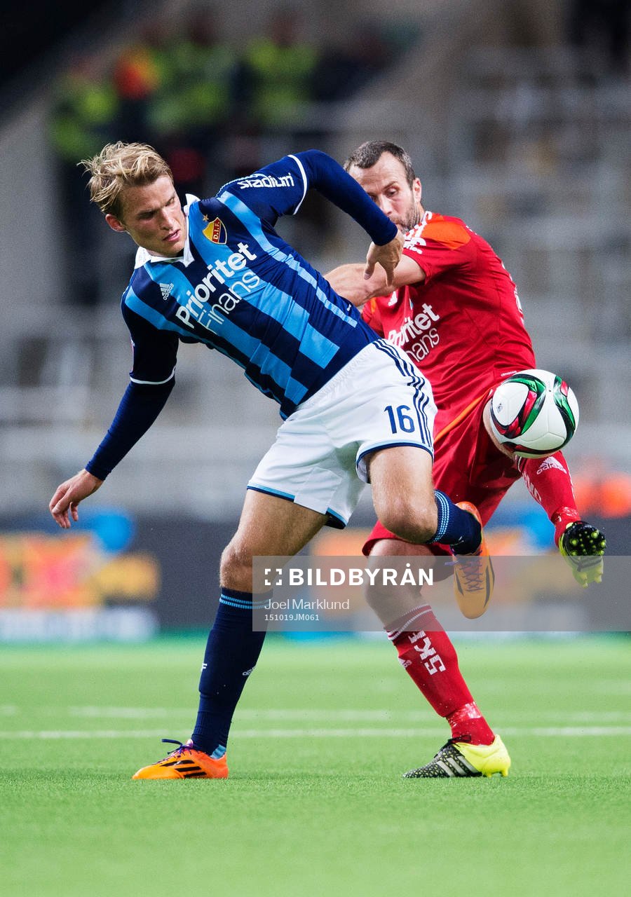 Djurgårdens Sebastian Andersson och IFK Göteborgs Hjalmar