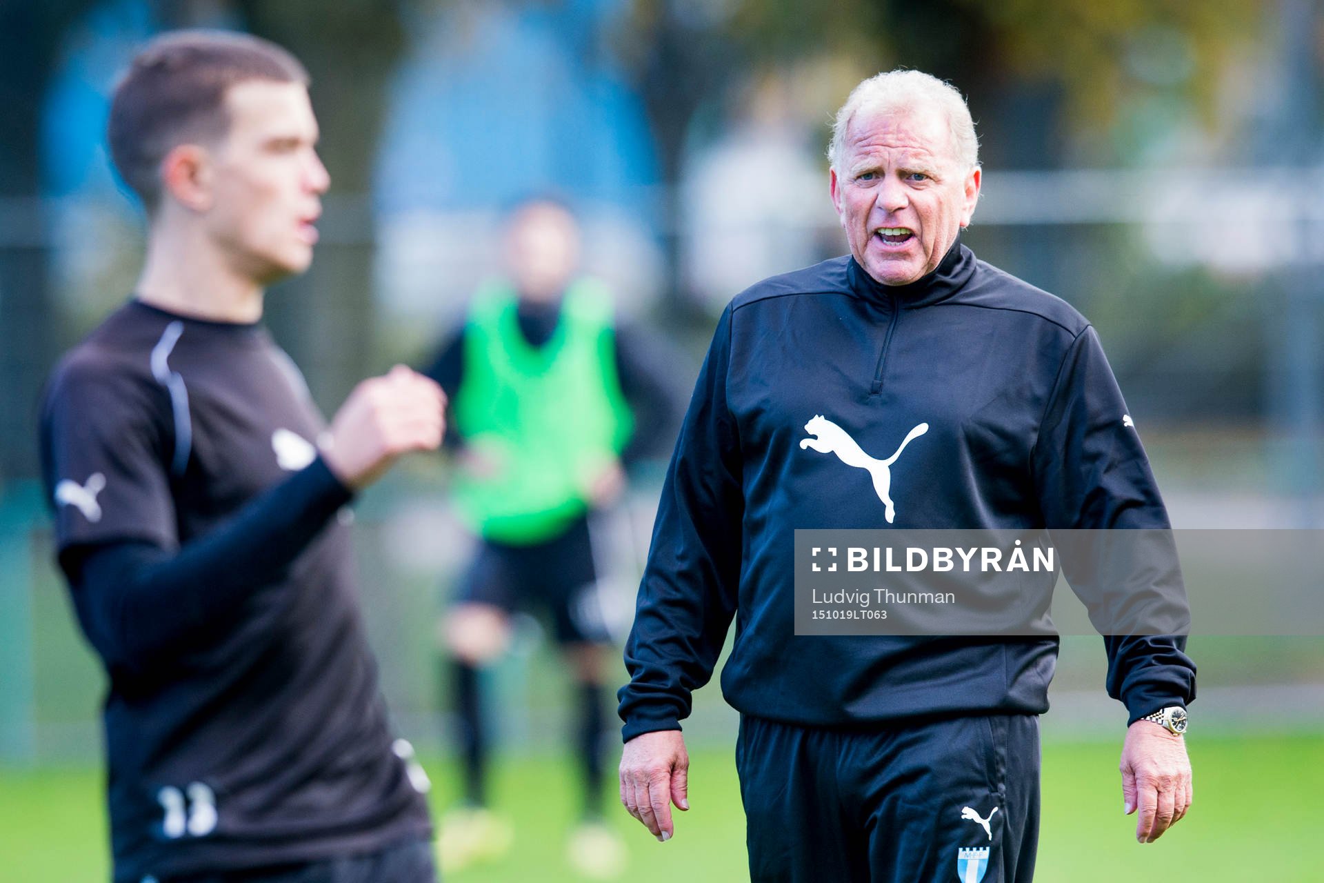 Malmö FFs fd manager Bob Houghton under en träning den 19 oktober 2015 i Malmö. 