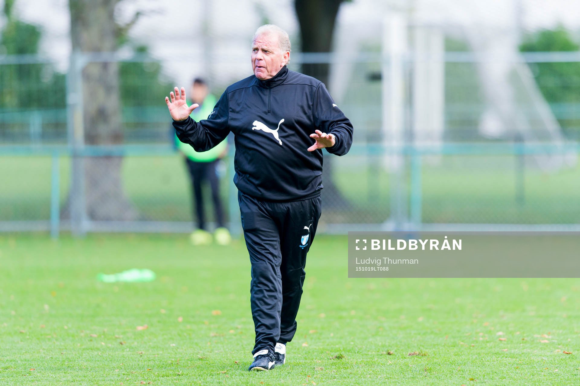 Malmö FFs fd manager Bob Houghton under en träning den 19 oktober 2015 i Malmö. 