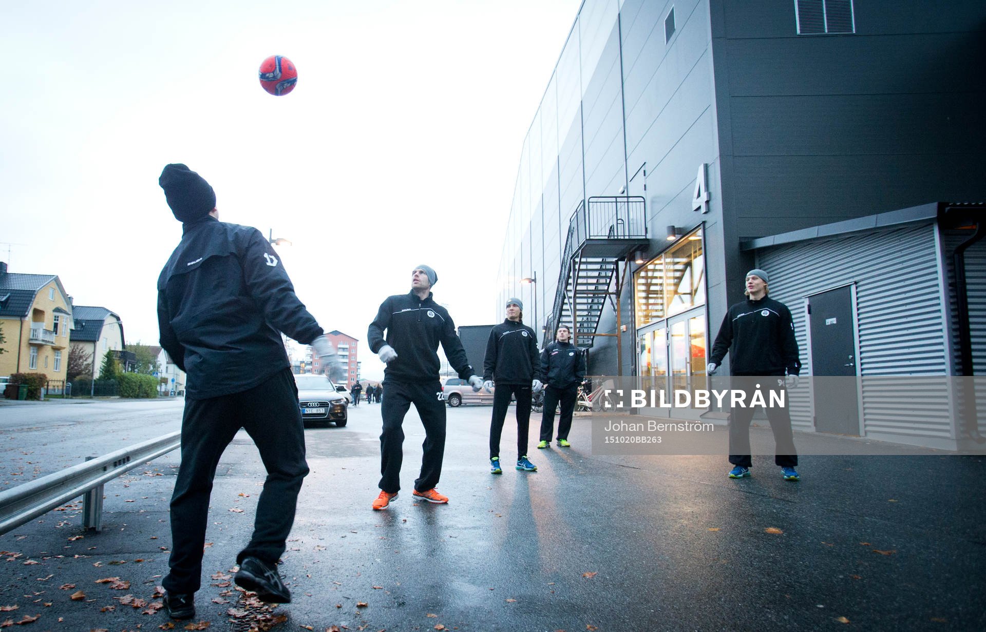 Brynäs spelare Pathrik Westerholm, Jörgen Sundqvist och