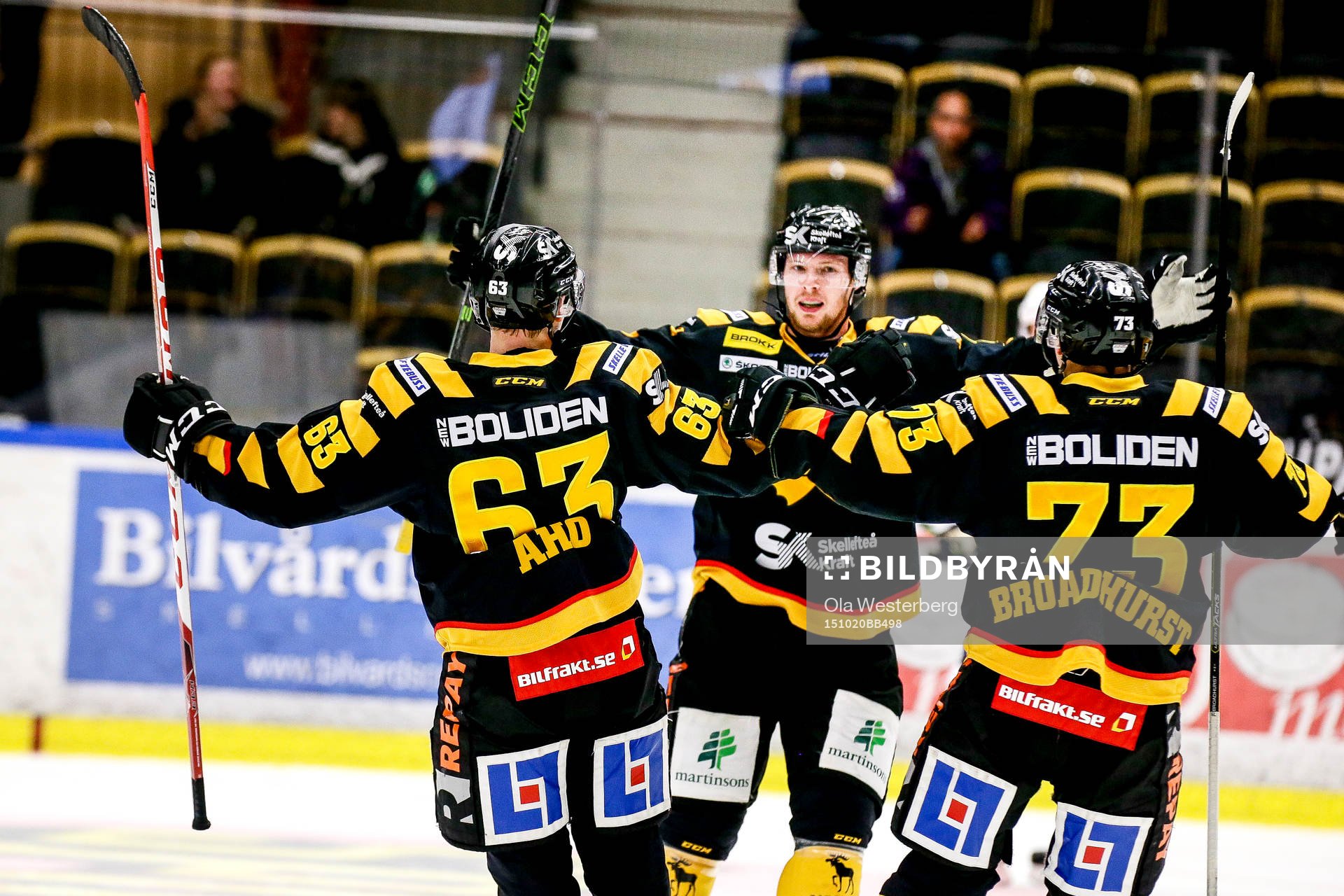 Skellefteås Sebastian Aho, Martin Lundberg och Terry