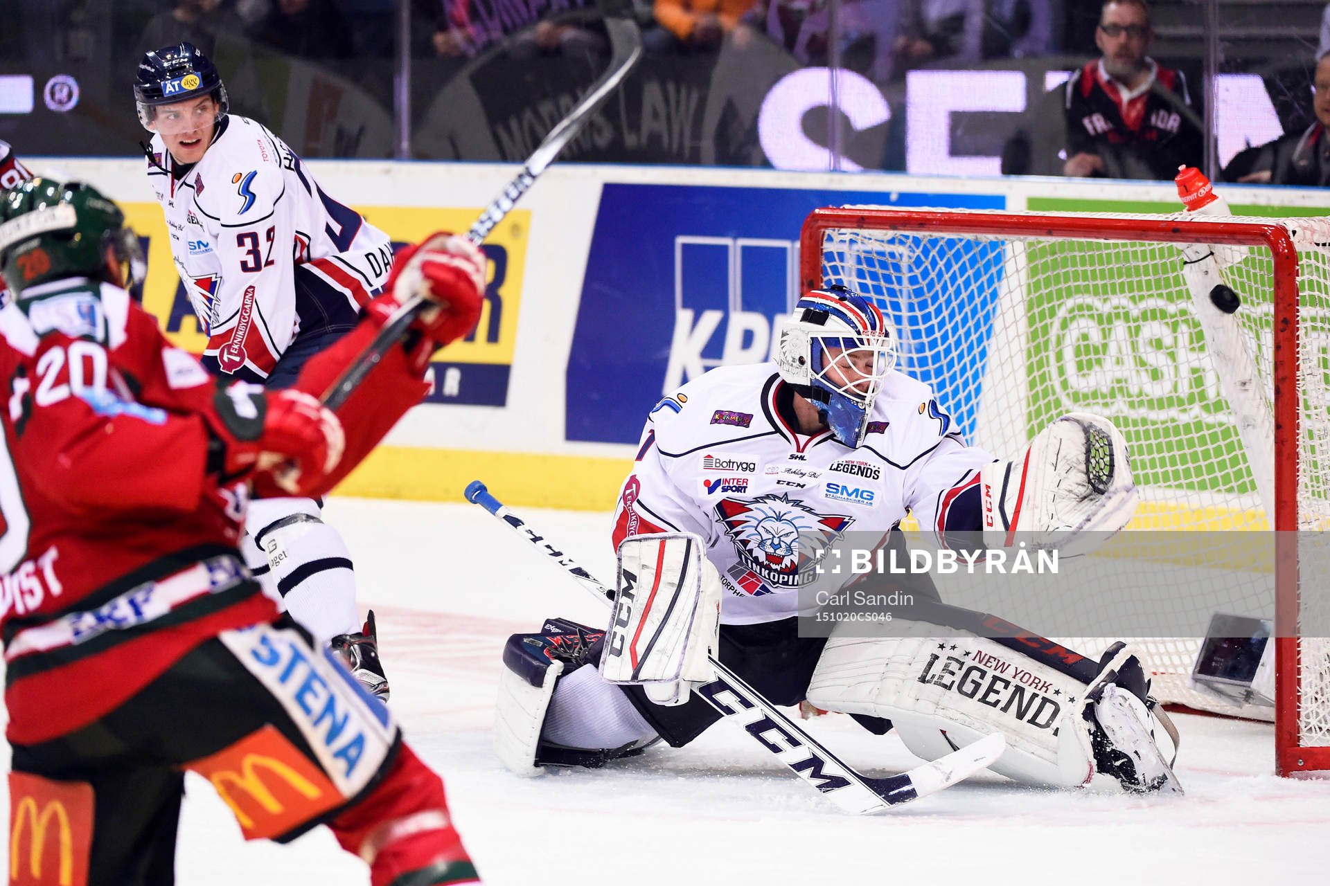 Frölundas Joel Lundqvist gör 2-0 bakom Linköpings