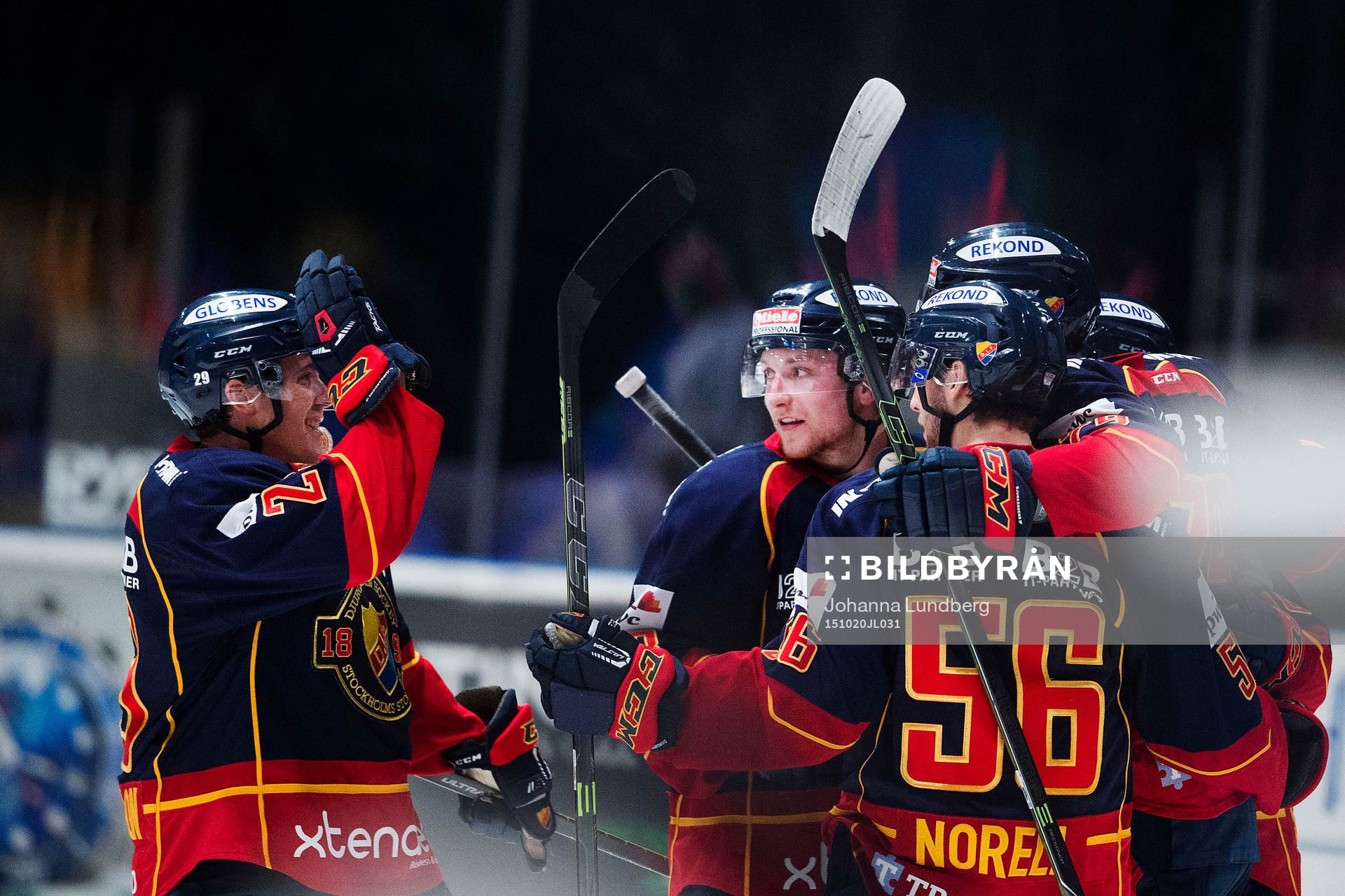Djurgårdens spelare jublar