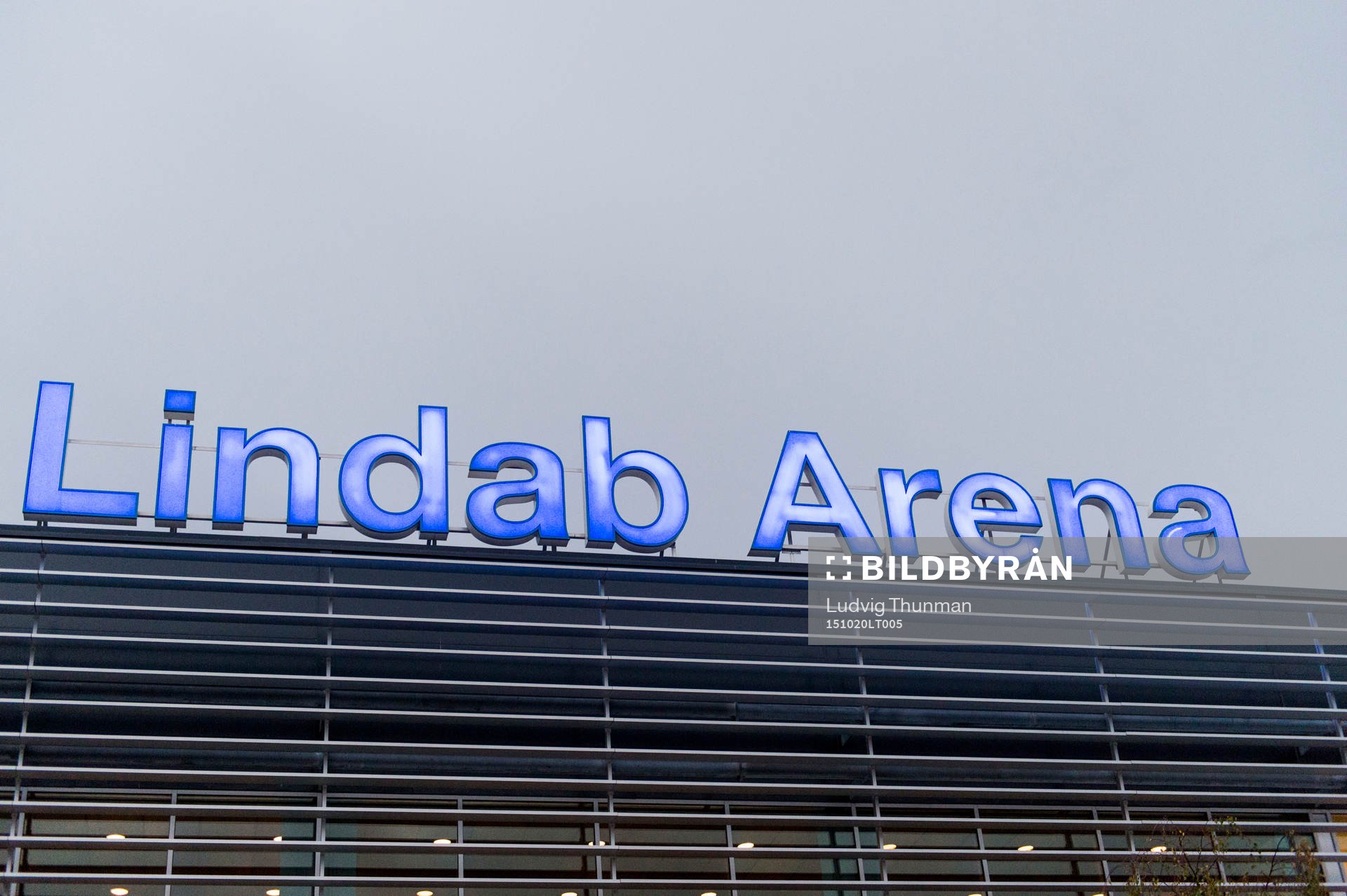 Exteriör över Lindab Arena